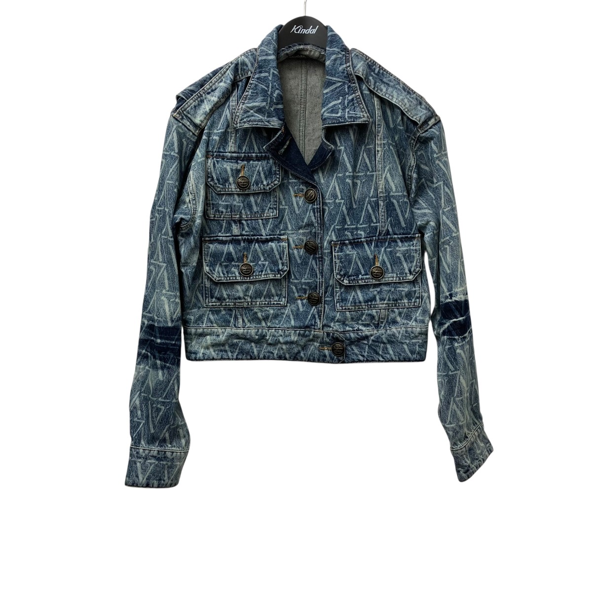 【中古】 Vaquera モノグラム デニムジャケット インディゴ サイズ：S 【価格見直し】