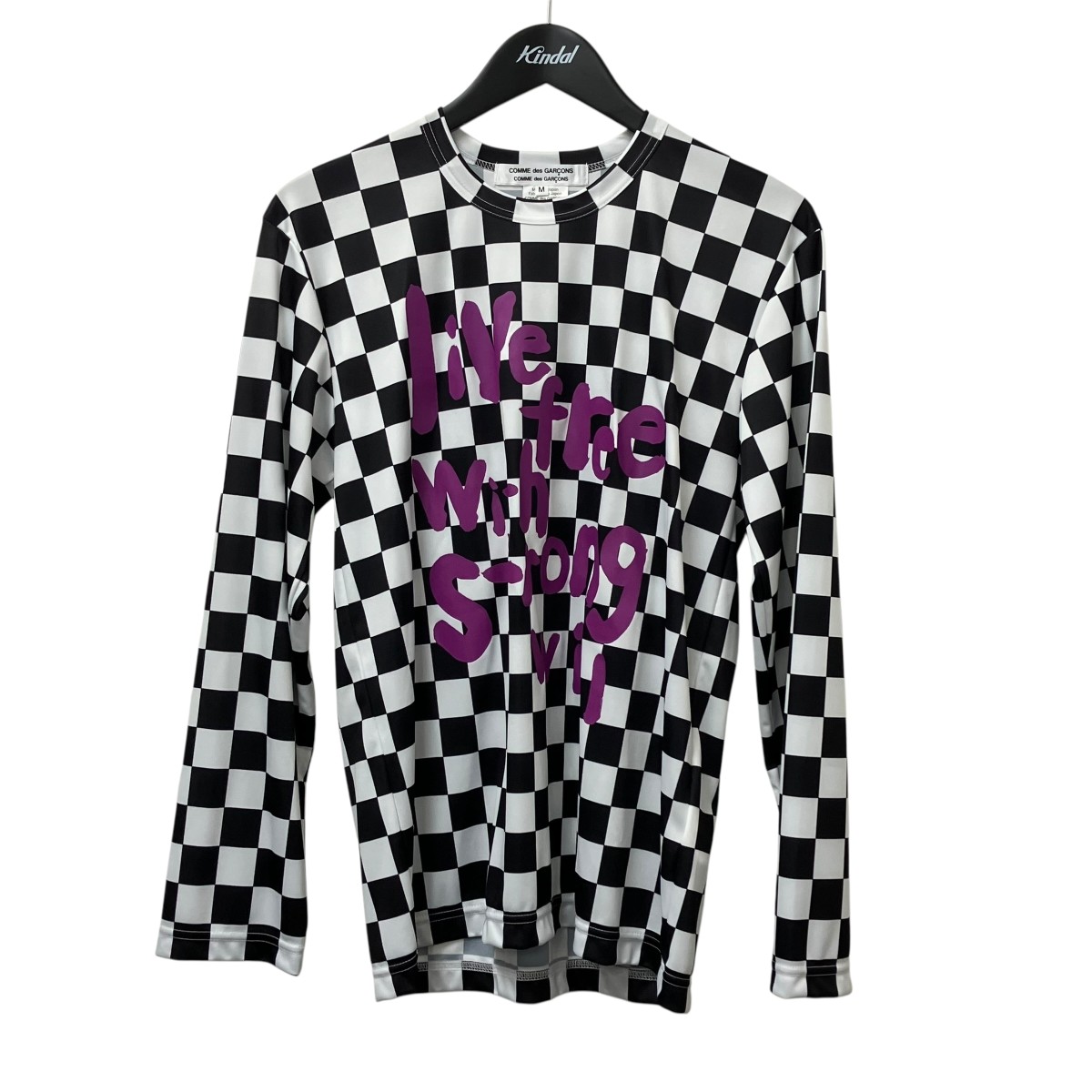 【中古】\u003cBR\u003eCOMME des GARCONS COMME des GARCONS\u003cBR\u003e24SS live free with strong will  カットソー RM-T025 白いこと×黒いこと 大いさ：M\u003cBR\u003e【必要経費思いなおす】 レディースファッション-トップス-Tシャツ・カットソー