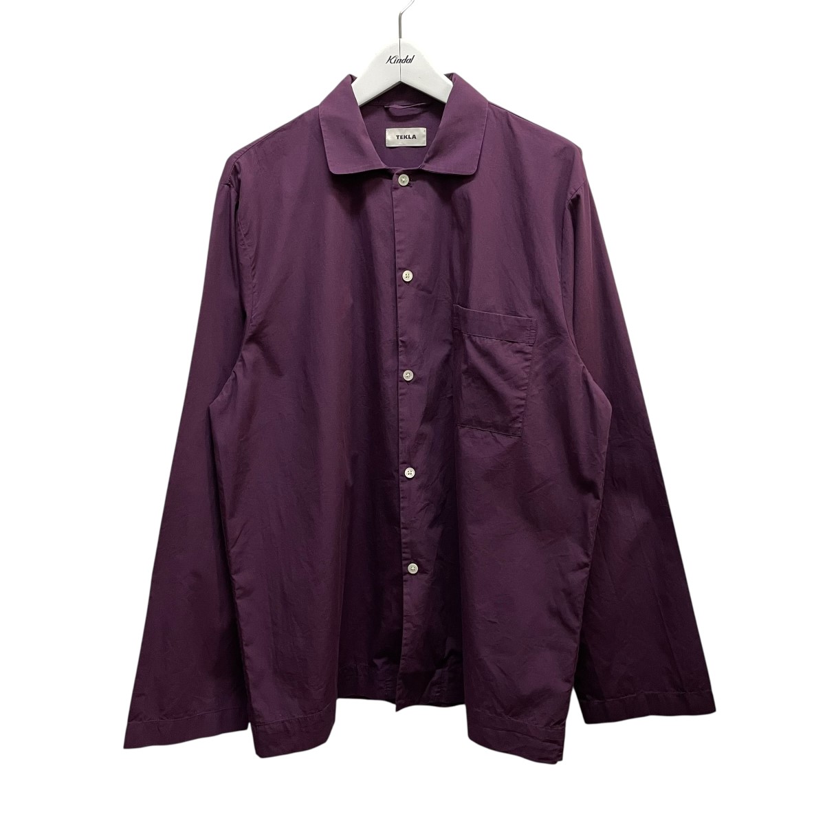 【中古】 TEKLA パジャマシャツ パープル サイズ:XL 【価格見直し】