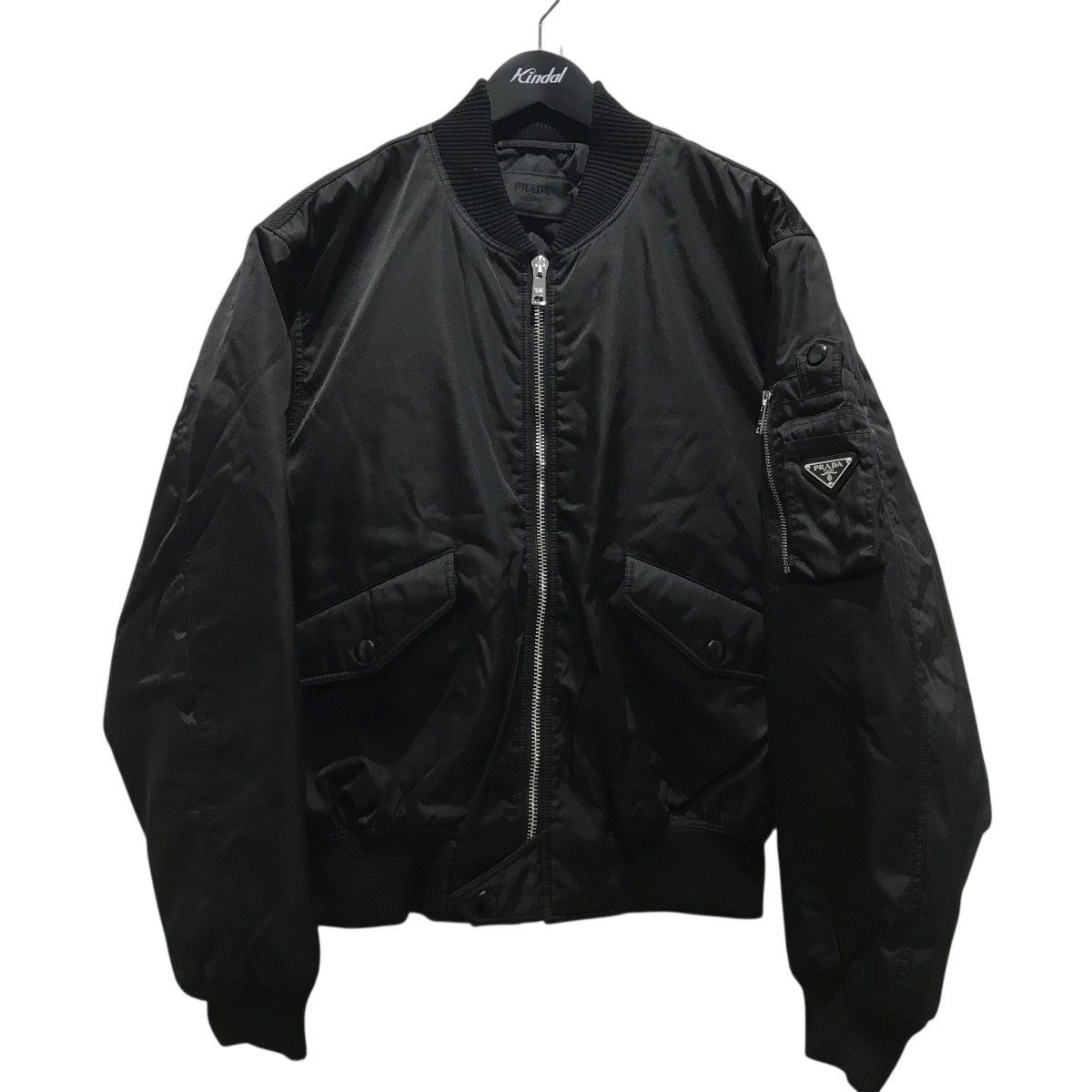 PRADAブラックレザーボンバージャケット Prada レザー ボンバージャケット | ブラック | FARFETCH JP