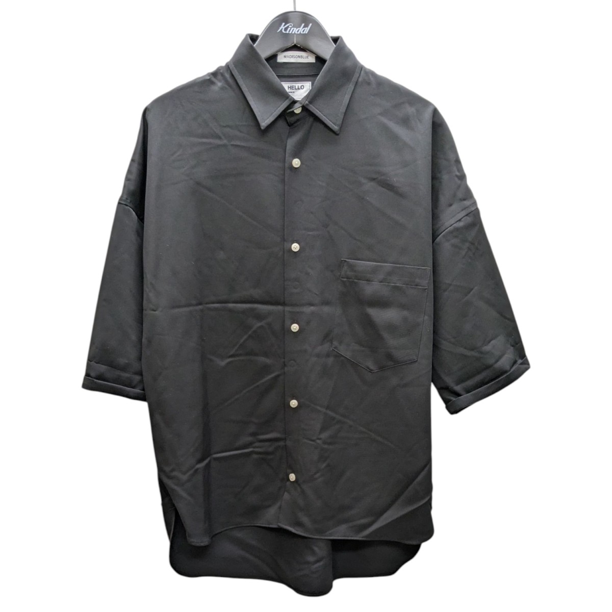 【中古】 MADISON BLUE　 25SS J．BRADLEY SHIRT 半袖シャツ ブラック サイズ：02(M) 【310126】（マディソンブルー）