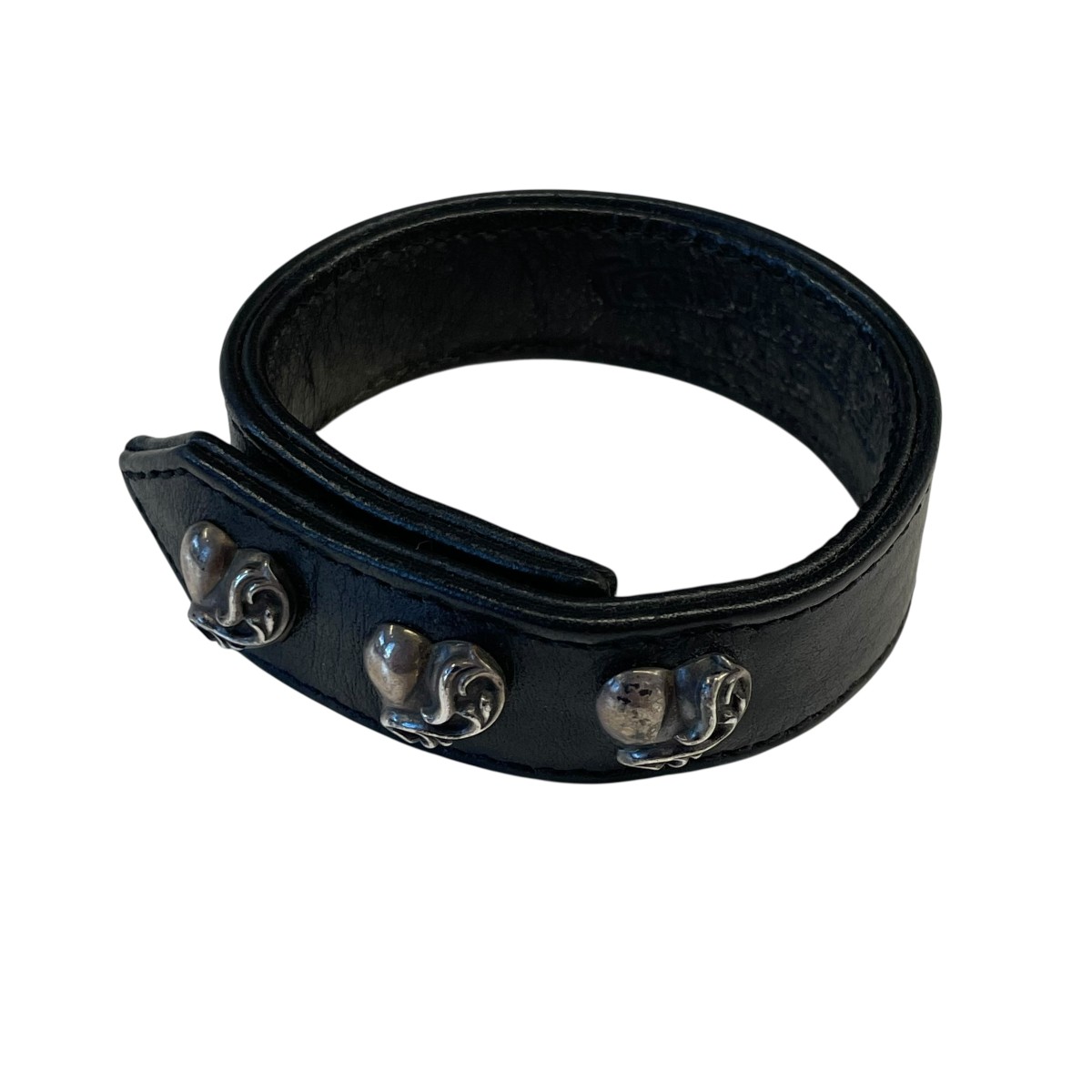 クロムハーツ 3BTN/2SNP/スター3ボタン2スナップ レザーブレスレット CHROME HEARTS クロムハーツ 3BTN 2SNP スターボール 3ボタン2