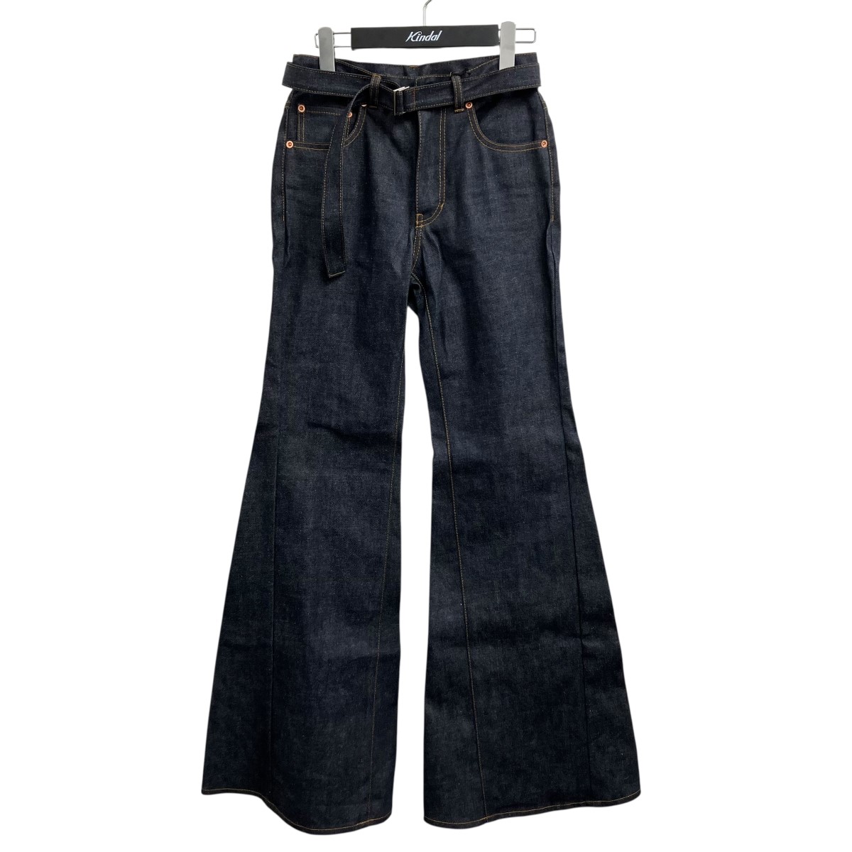 24SS Sacai ベルト付ブーツカットデニムパンツ インディゴ 0(XS) 24SS Sacai ベルト付ブーツカットデニムパンツ インディゴ 0(XS)