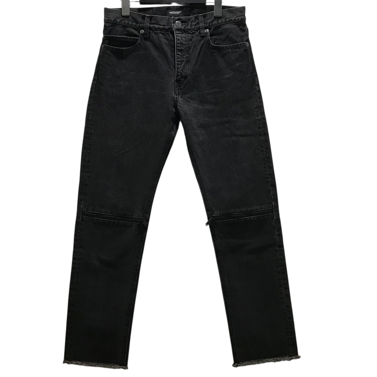 【中古】 UNDERCOVER ニーZIPスリムデニム UC1C4503 ブラック サイズ：1 【価格見直し】