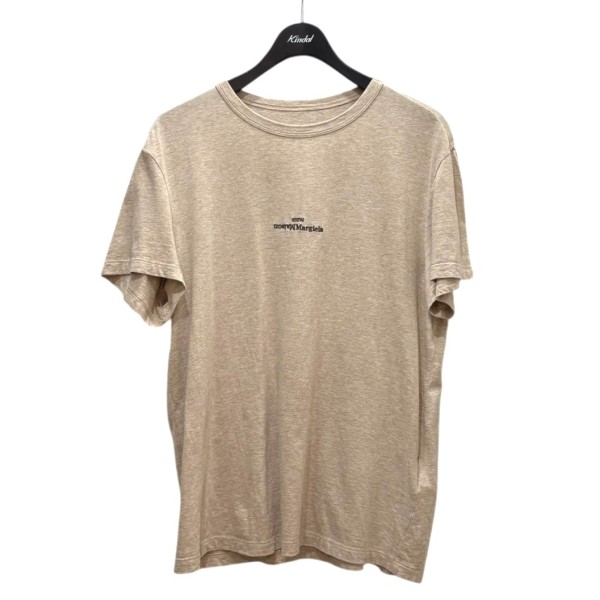 【中古】 Maison Margiela ロゴ刺繍T ベージュ サイズ:46 【290825】(メゾンマルジェラ)
