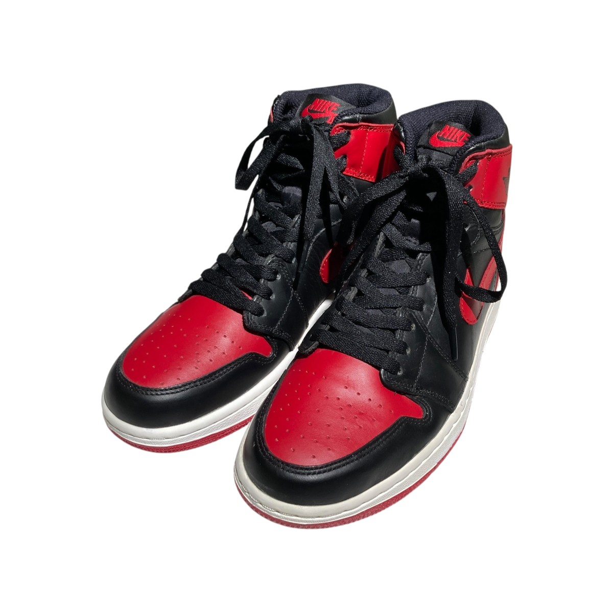 【中古】<br>NIKE<br>Air Jordan 1 Retro High OG Bred ハイカットスニーカー 555088-023 レッド×ブラック サイズ：27<br>【価格見直し】