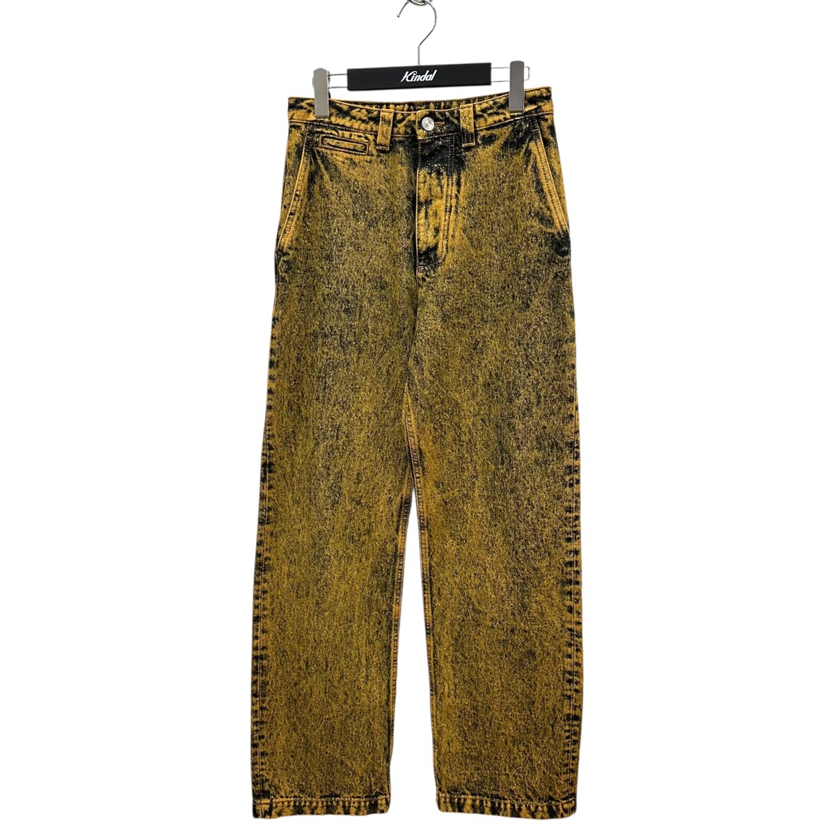 【中古】 MARNI 23AW Marble Dyed Cotton Denim Trousers デニムパンツ PUJU0076A0 イエロー サイズ：28 【価格見直し】
