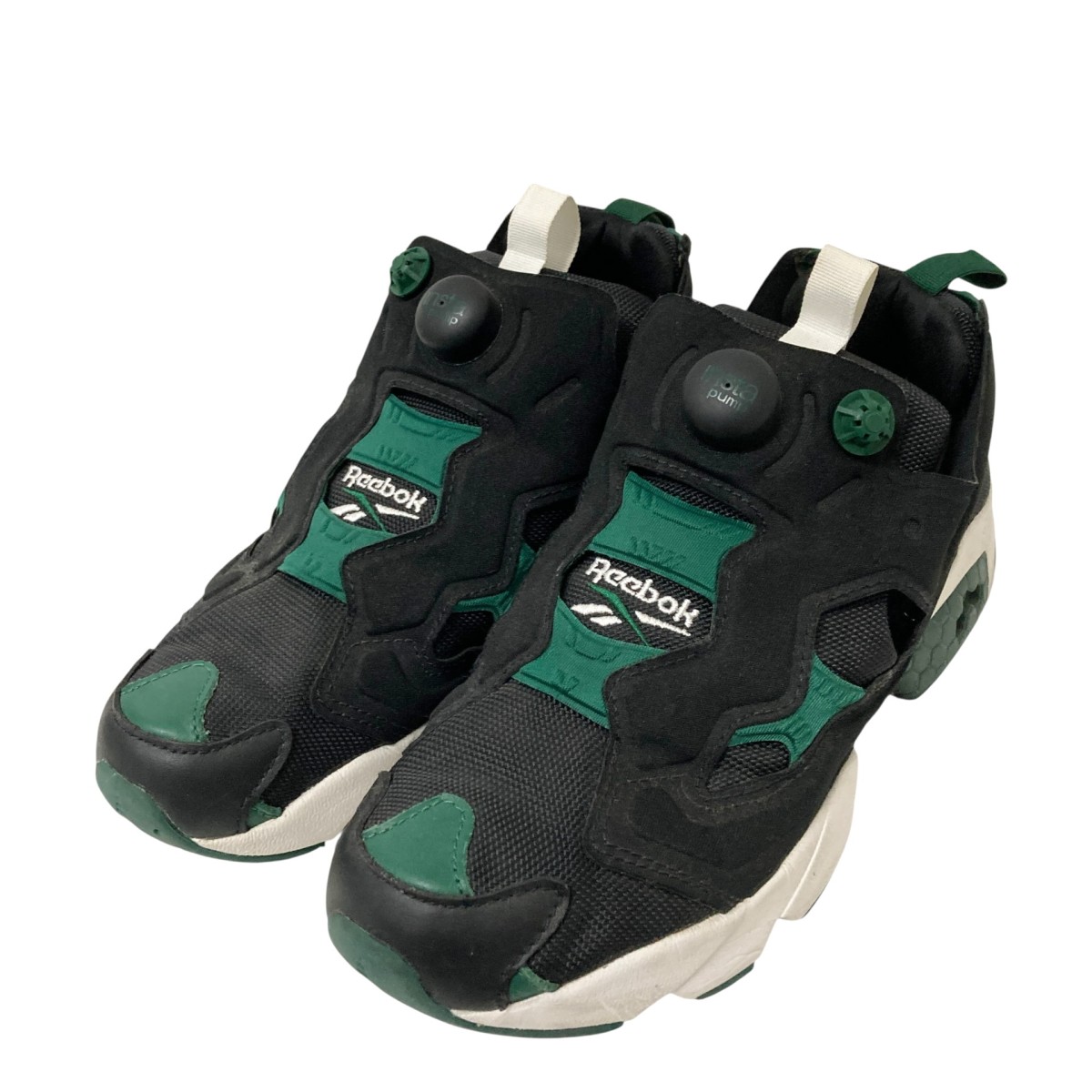 【中古】 REEBOK INSTAPUMP FURY OG スニーカー DV8292 ブラック×グリーン サイズ:25cm 【価格見直し】