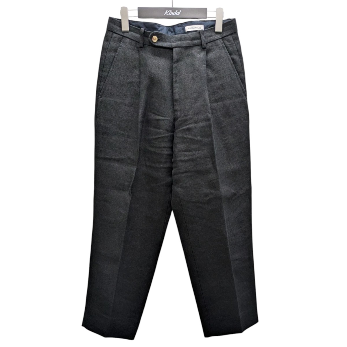 【中古】\u003cBR\u003eMADISON BLUE\u003cBR\u003eONE TUCK SLACKS LINEN リネンタックスラックス 黒いこと 大きさ：03(XS)\u003cBR\u003e【通貨価値思いなおす】