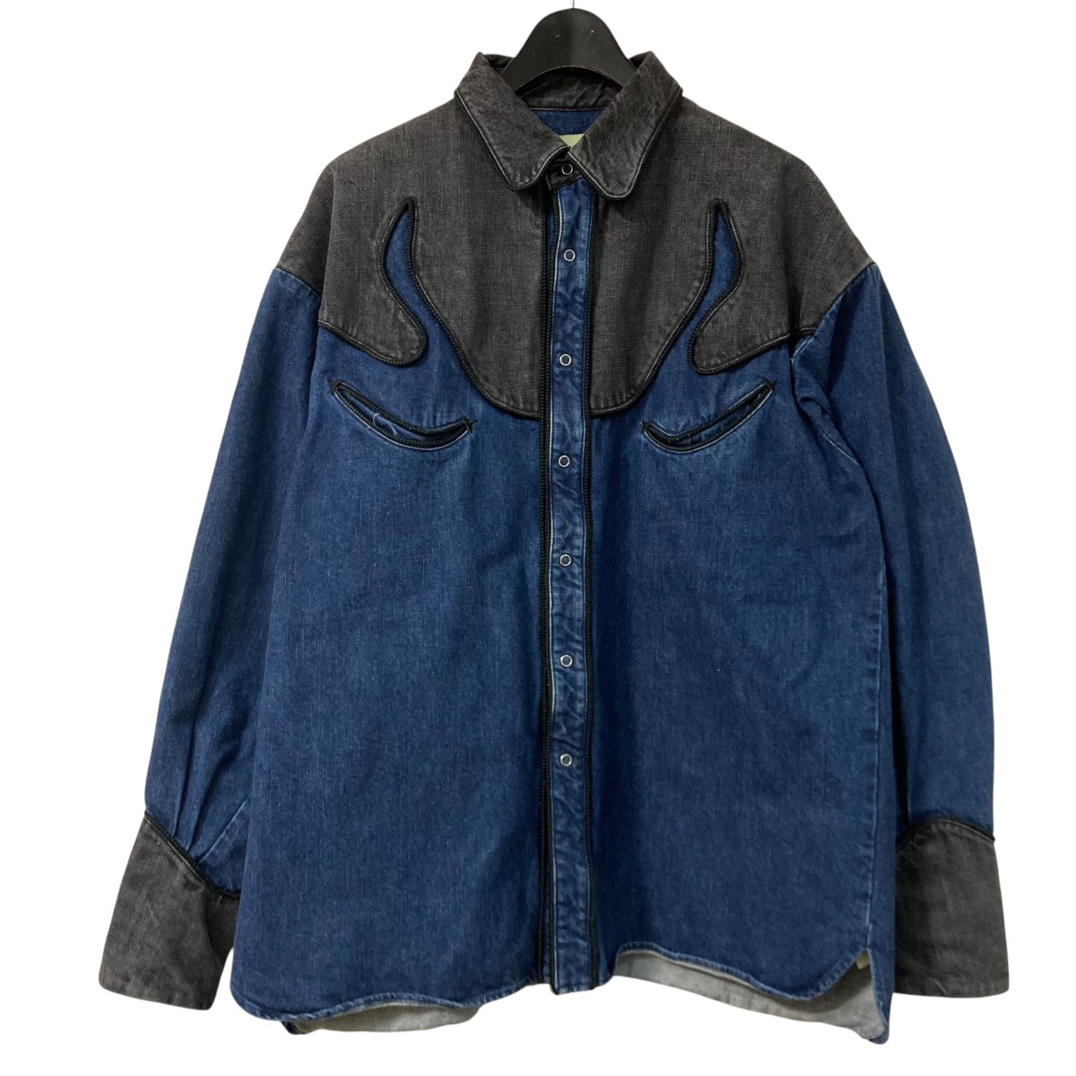 【中古】KOZABUROWESTERN SHIRTS デニムウエスタンシャツ 1915 S 104 インディゴ サイズ：2【価格見直し】｜ブランド古着のカインドオル