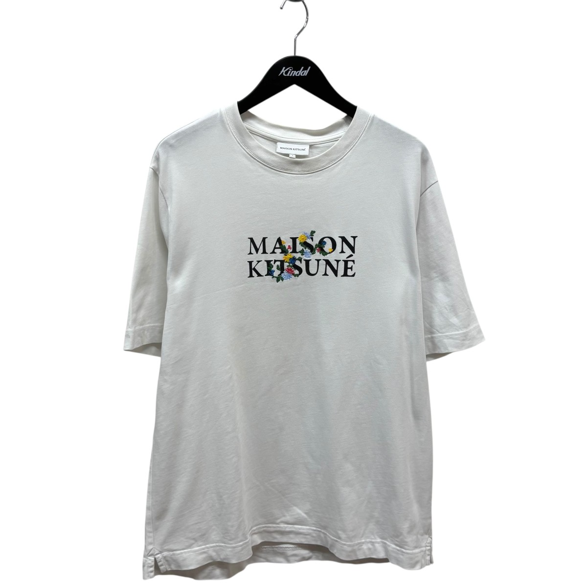 【中古】 MAISON KITSUNE　 フラワーズ Tシャツ LM00115KJ0119 ホワイト サイズ：S 【160226】（メゾンキツネ）