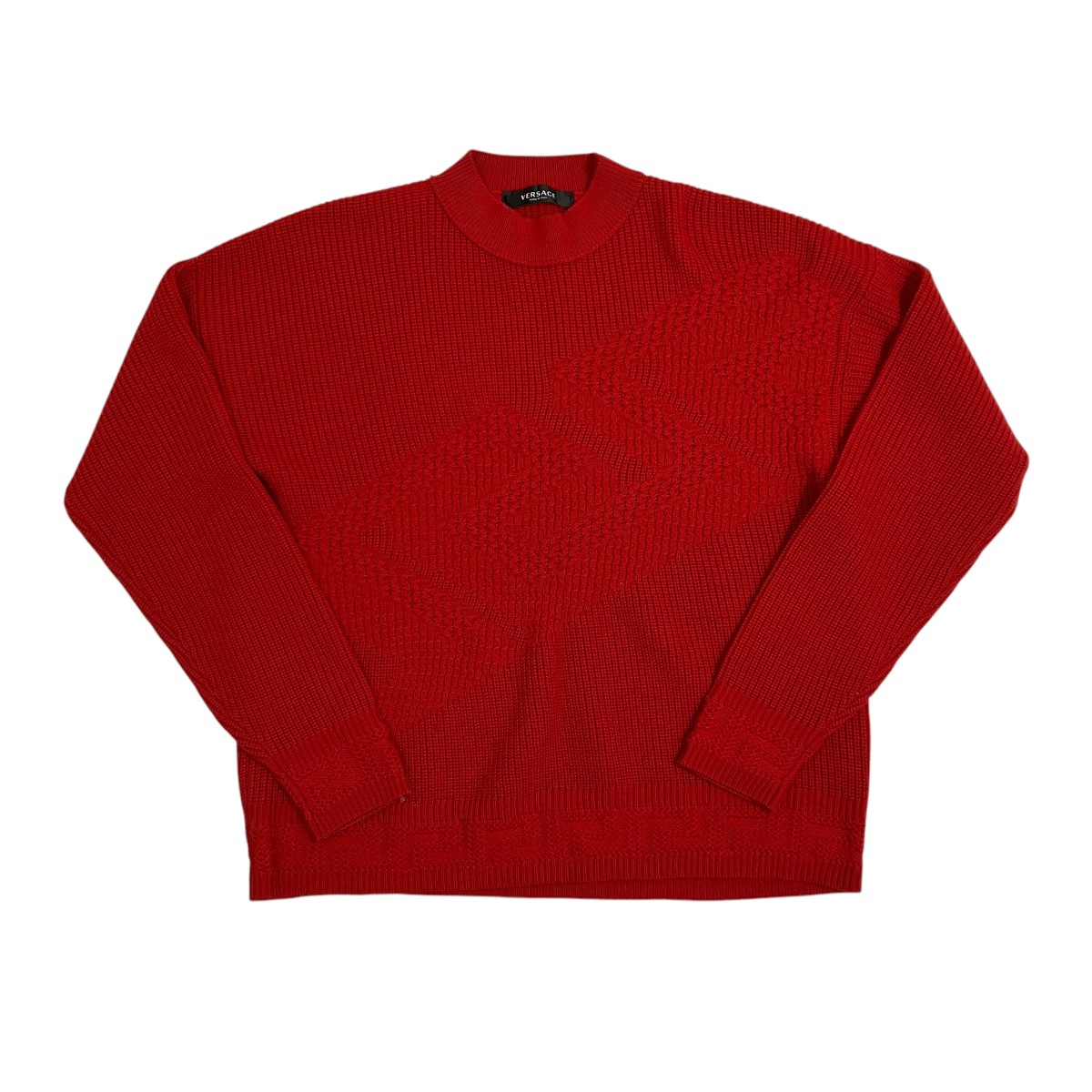 【中古】 VERSACE ニット レッド サイズ：48 【価格見直し】
