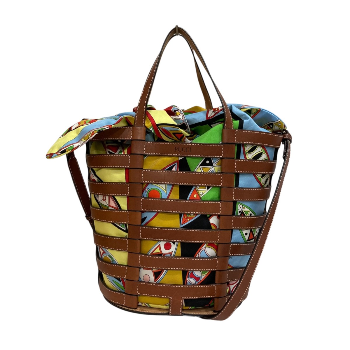 楽天市場】エミリオプッチ ロゴレザー巾着ショルダーバッグ/ピンク