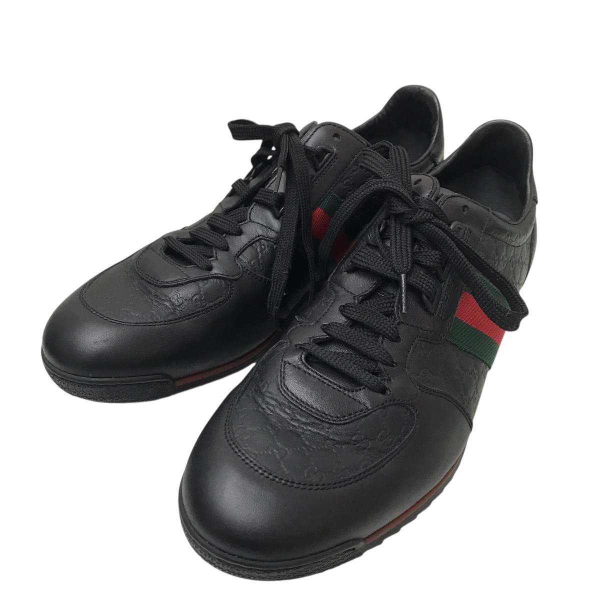 【楽天市場】【中古】GUCCI 233334 スニーカー ブラック サイズ：9 【010925】（グッチ）：ブランド古着のカインドオル