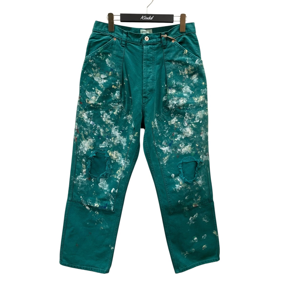 【中古】\u003cBR\u003eHERILL\u003cBR\u003eSplash Painter pants ペインターパンツ 25-030-HL-8070-10 緑であること 大いさ：1\u003cBR\u003e【必要経費思いなおす】 ズボン・パンツ-メンズファッション