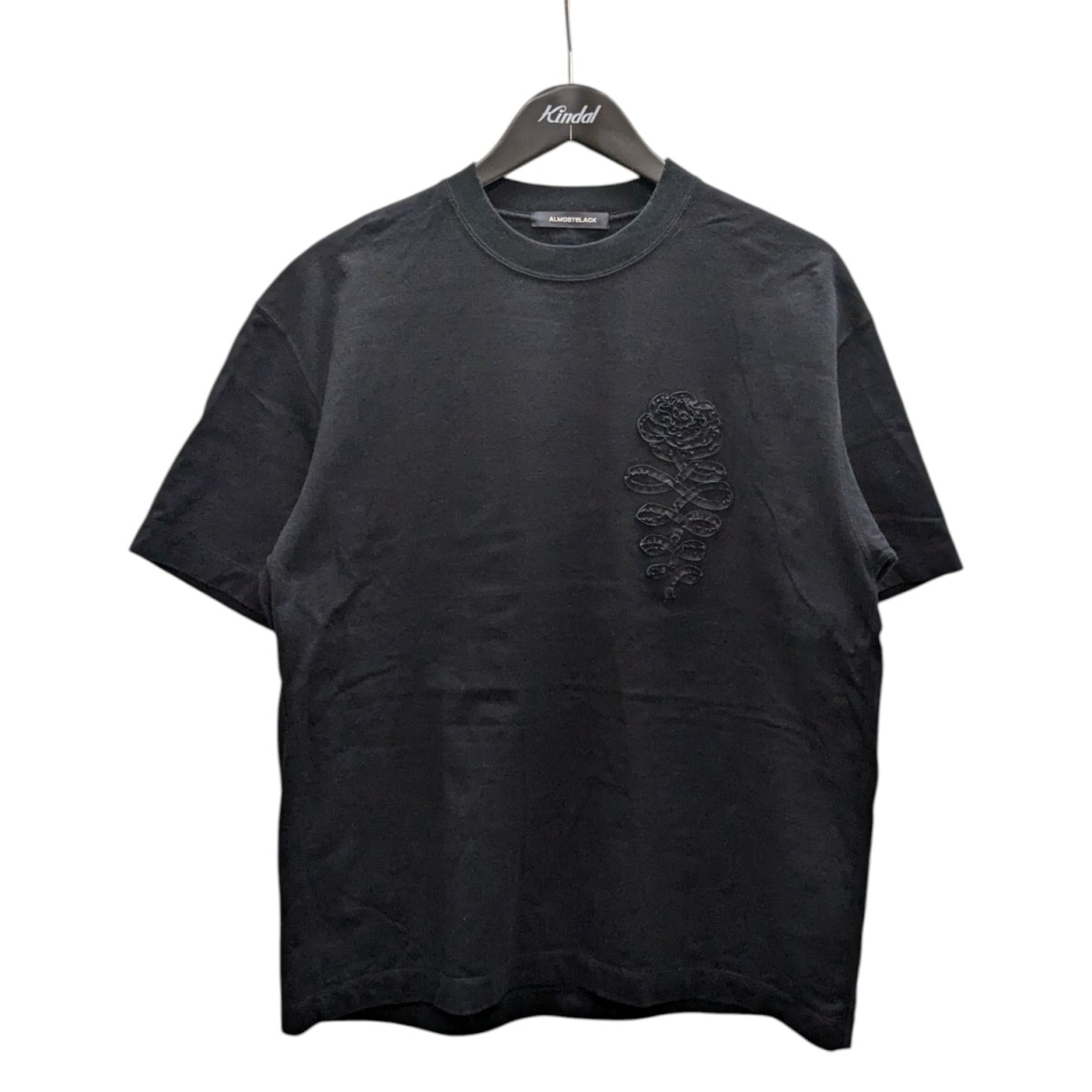 【中古】 ALMOSTBLACK 25AW フラワーTシャツ 25AW-CS04 ブラック サイズ：2 【価格見直し】