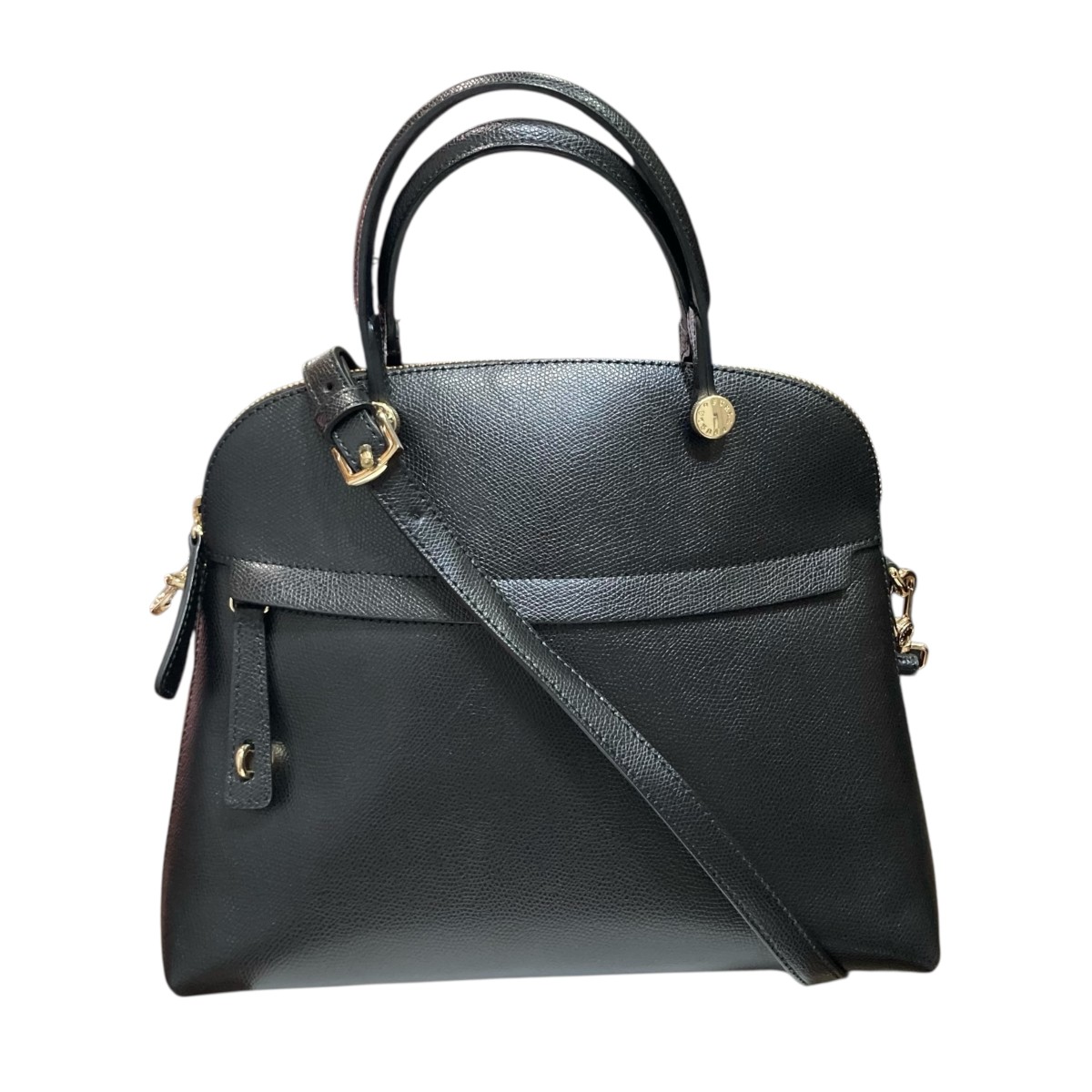 【極美品】フルラ ショルダーバック プリムラ 2way 黒 アーチロゴ 現行 FURLA フルラ バッグ レディース ショルダーバッグ 2way トートバッグ