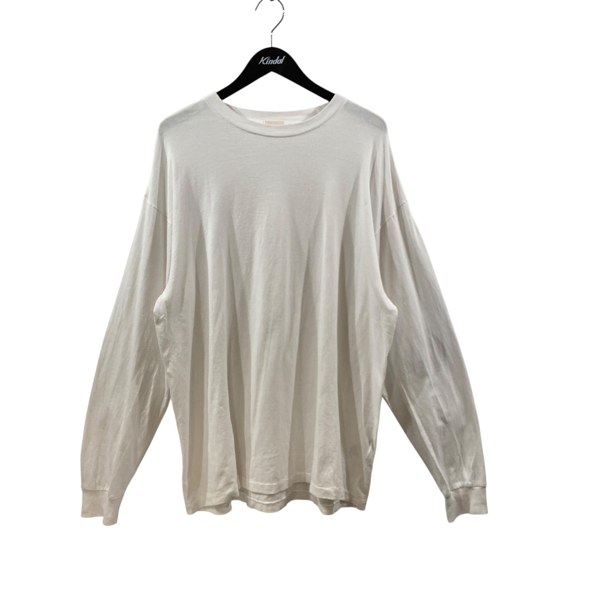 【中古】 COMOLI 23AW 空紡天竺 長袖Tシャツ 長袖Tシャツ Y03-05024 ホワイト サイズ：4 【価格見直し】