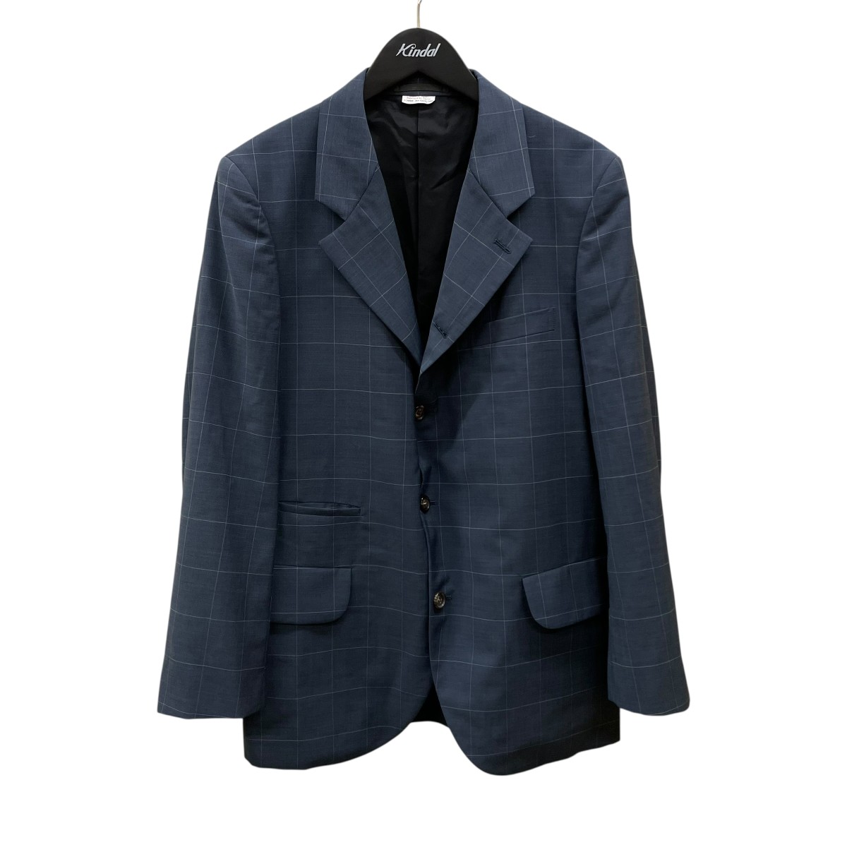 コムデギャルソンオム 1988AW グラフチェック2Bテーラードジャケット コムデギャルソンオムドゥ 19AW DD-J028 ウール ドッキング