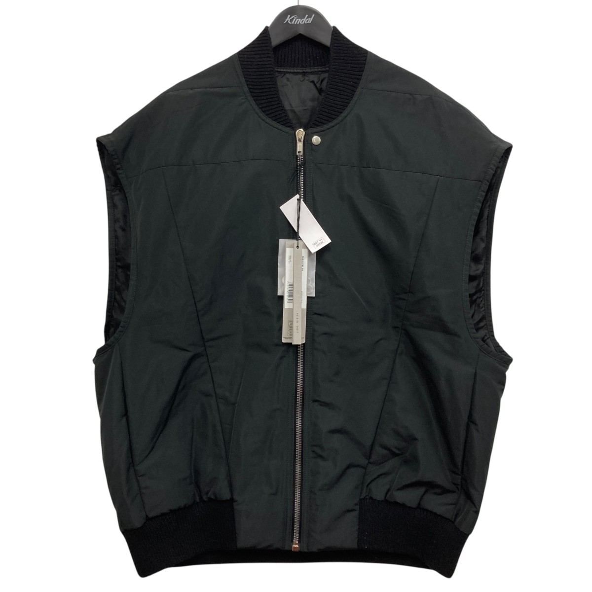 【中古】\u003cBR\u003eRICK OWENS\u003cBR\u003eJUMBO FLIGHT DENIM VEST ジャンボ飛球より良い 黒いこと 大きさ：48\u003cBR\u003e【通貨価値思いなおす】