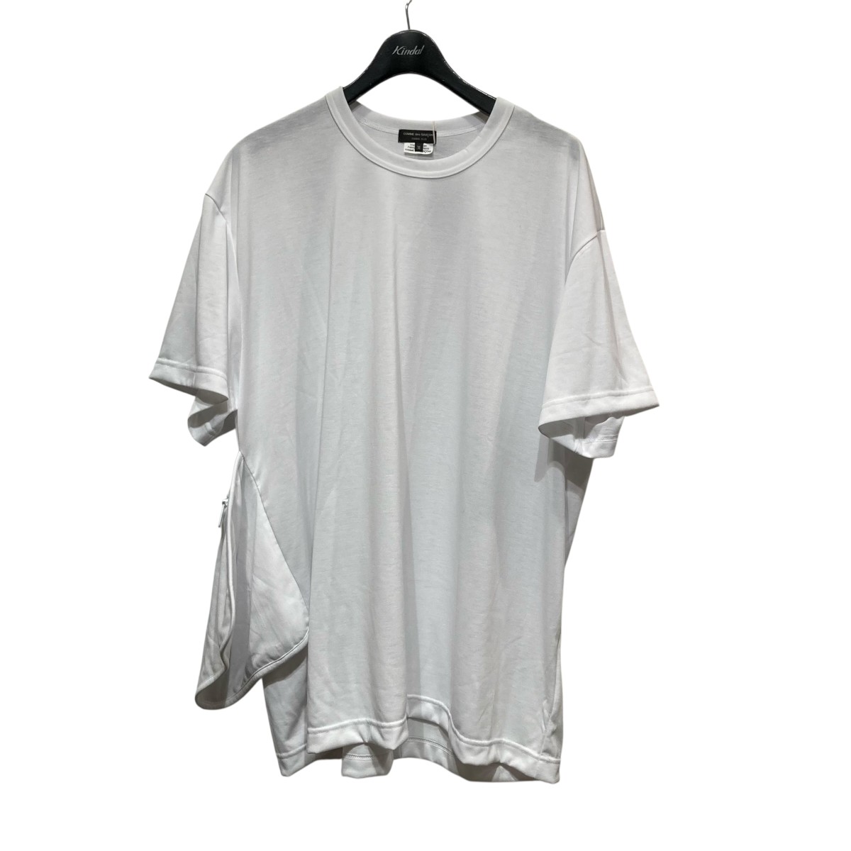 【中古】COMME des GARCONS HOMME PLUS 25SS ジップポケットティーシャツ PO-T018 白いこと 大きさ：M 【020626】（コムデギャルソンオムプリュス）