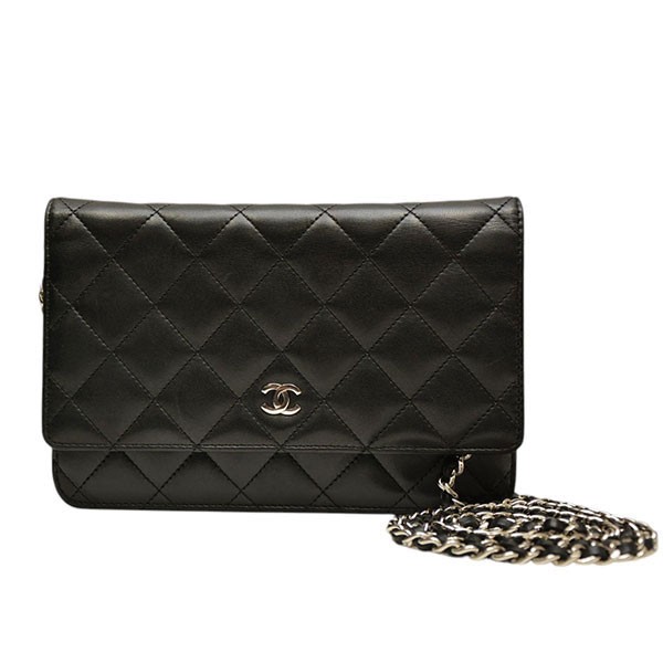 【中古】CHANEL タイムレスクラシック マトラッセ チェーンウォレット チェーン店ショルダーバッグ 長金入れ AP0250 黒いこと 【030925】（シャネル）
