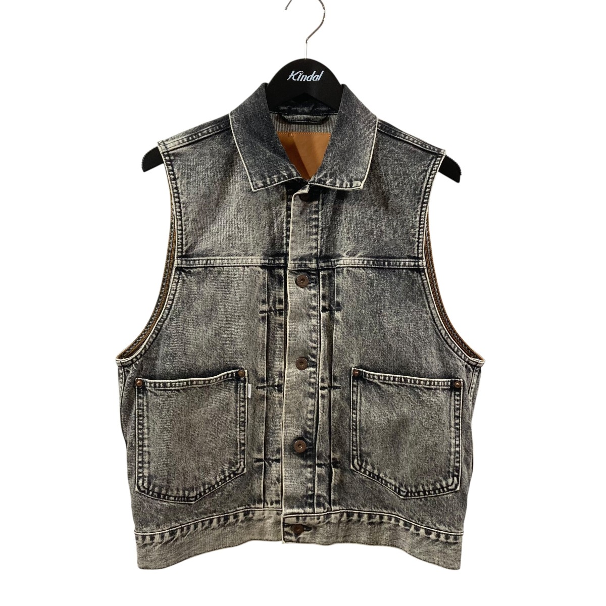 【中古】 SUGARHILL ASID WASHED MODERN DENIM VEST デニムベスト 2441000414 グレー サイズ：1 【価格見直し】