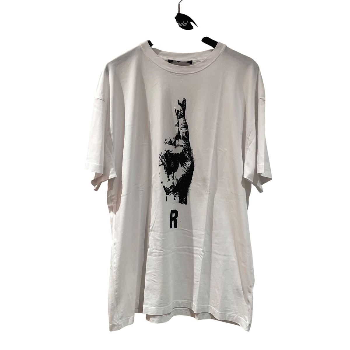 【中古】 RAF SIMONS　 23SS 半袖シャツ 221-M119 ホワイト サイズ：L 【080426】（ラフシモンズ）