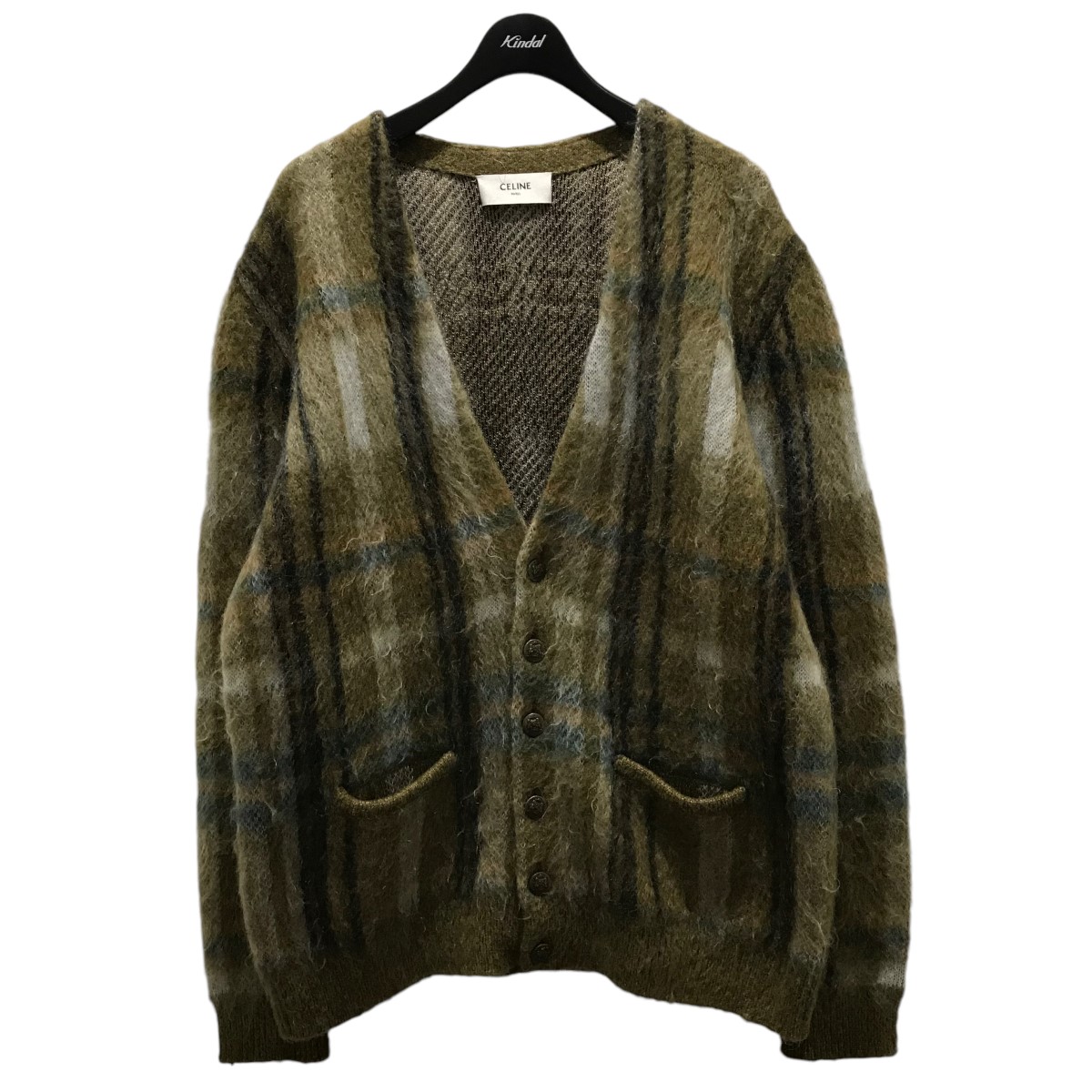 CELINE 19AW アーガイル モヘア ニットセーター Sサイズ CELINE セリーヌ 19AW アーガイル柄 モヘアニットセーター