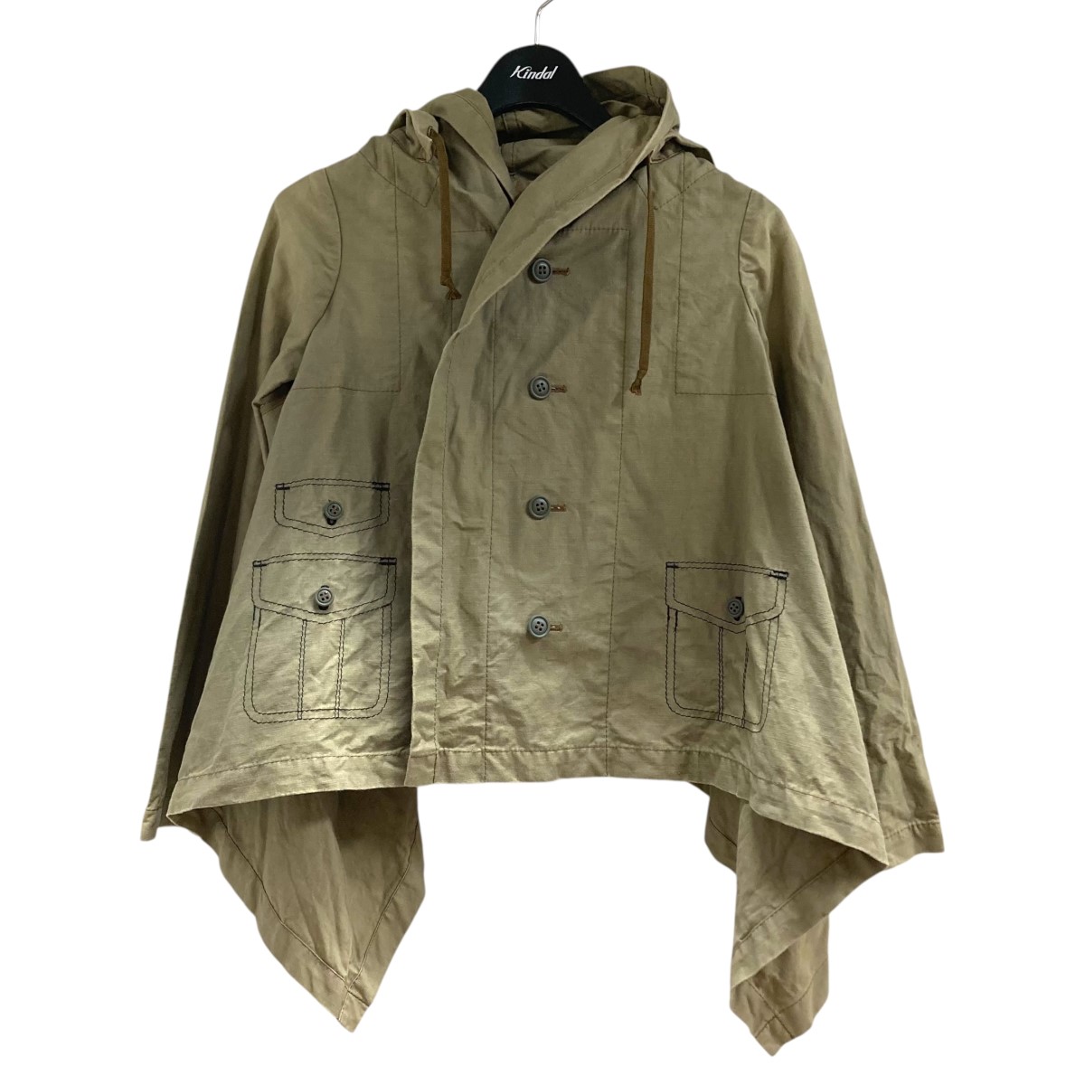 【中古】 COMME des GARCONS　 フーデッドデザインジャケット GD-B005 オリーブ サイズ：? 【060925】（コムデギャルソン）