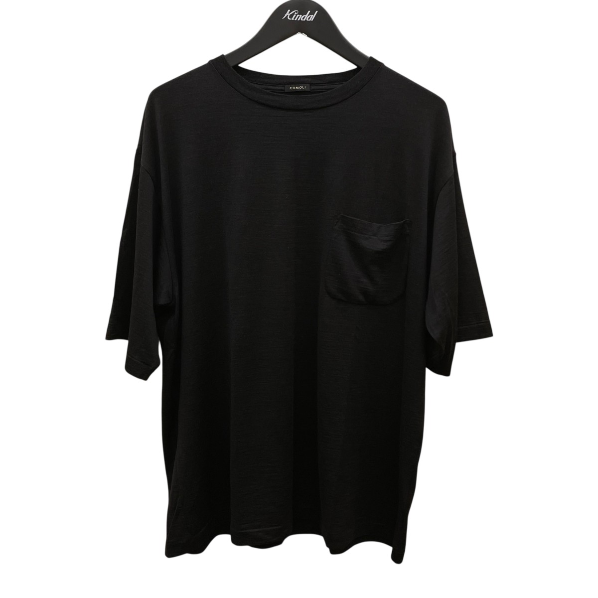 【中古】COMOLI 25SS 夏時羊毛 半袖プルオーバー B01-05016 黒いこと 大きさ：3 【120426】（コモリ）