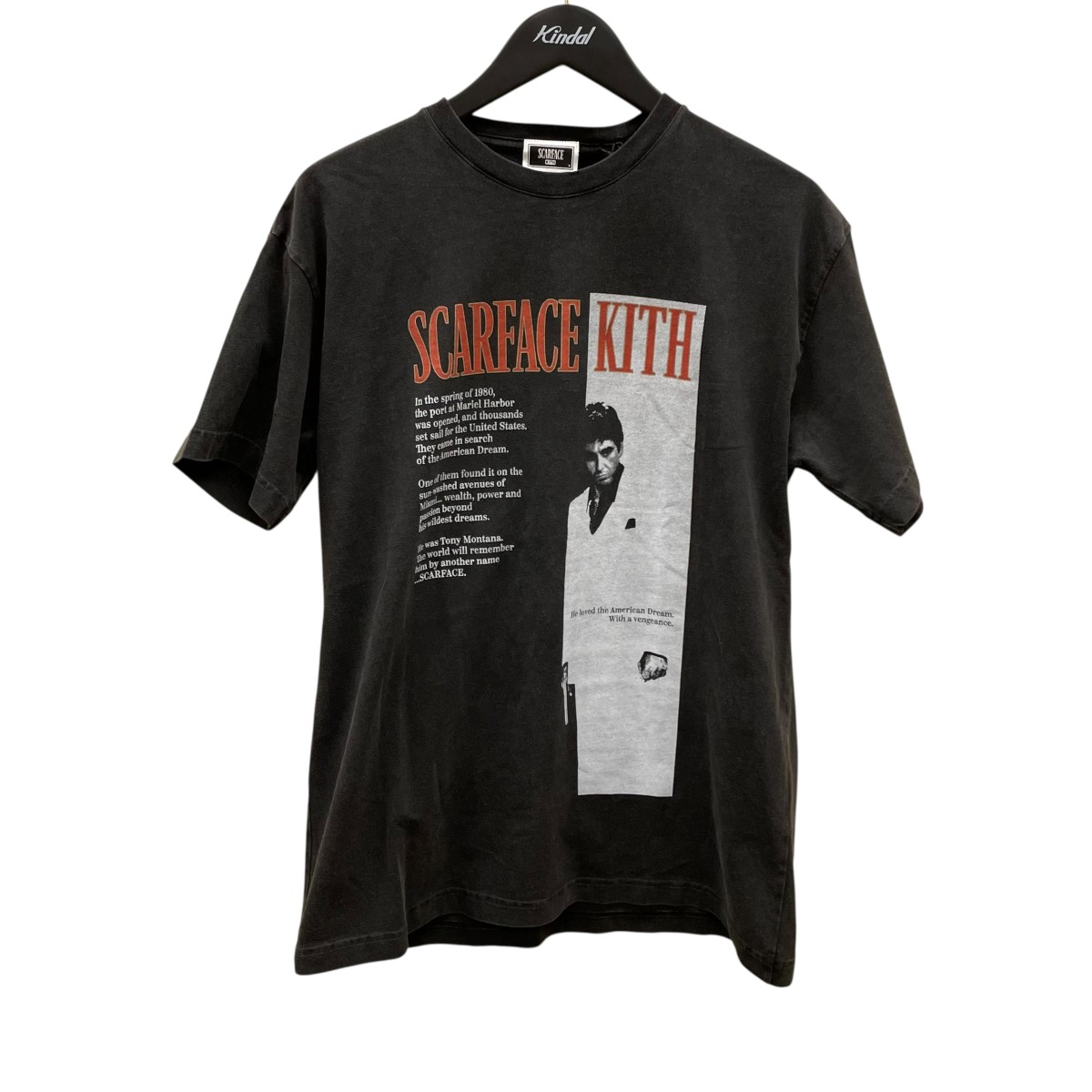 【中古】KITH 25AW Kith For Scarface Film Poster Vintage Tee ヴィンテージ加工Tシャツ KHM034171 001 グレー サイズ：S 【150426】（キス）