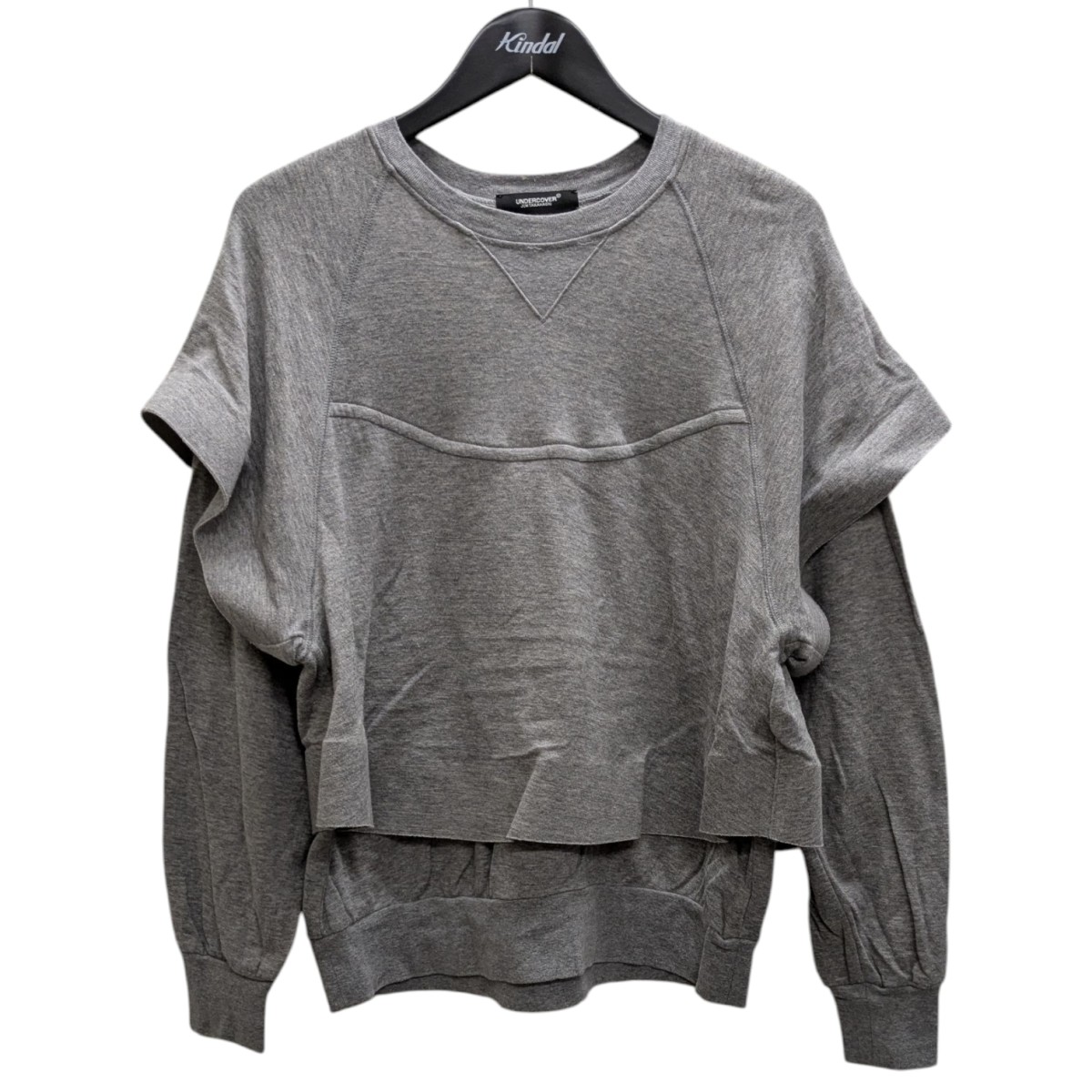 【中古】UNDERCOVER 25SS レイヤードスウェット ともし火薄墨色 大いさ：2 【260326】（アンダー取りまかなう）