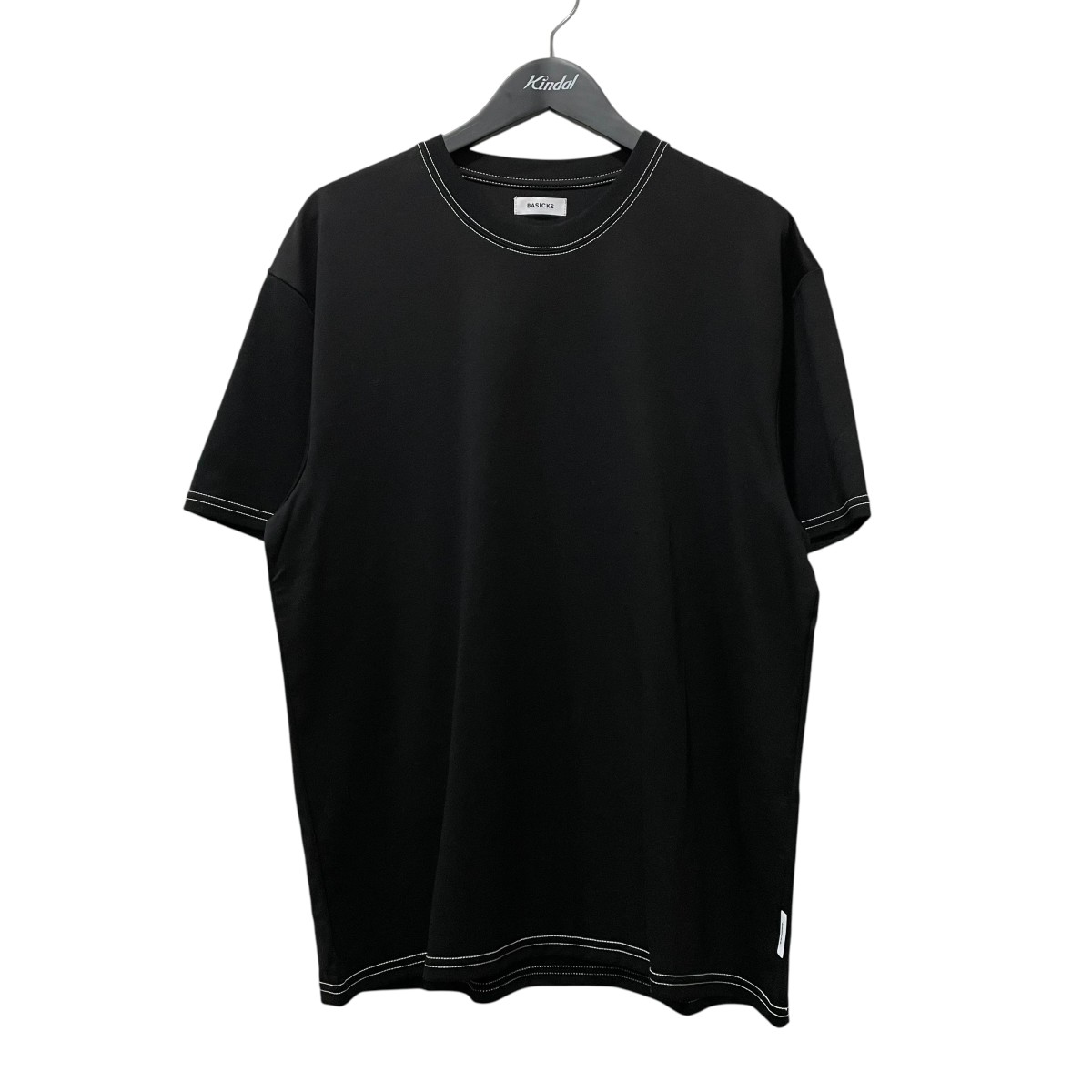 【中古】 BASICS　 SIGNATURE ORGANIC T-SHIRTS クルーネックTシャツ S1．5-0507 ブラック サイズ：L 【170426】（ベイシックス）