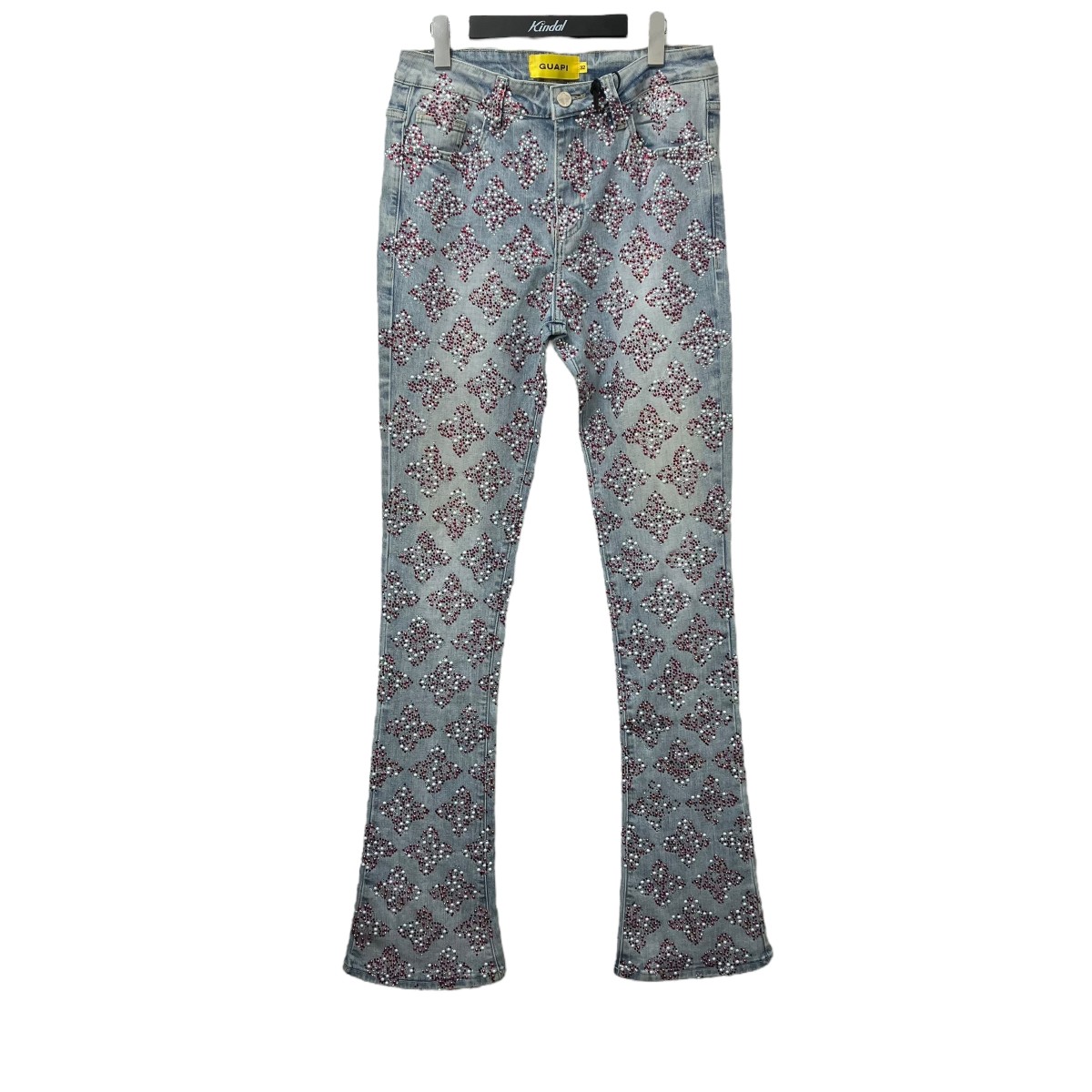 楽天市場】GUAPI グアピ デニムパンツ フレア チェーン ボトムス