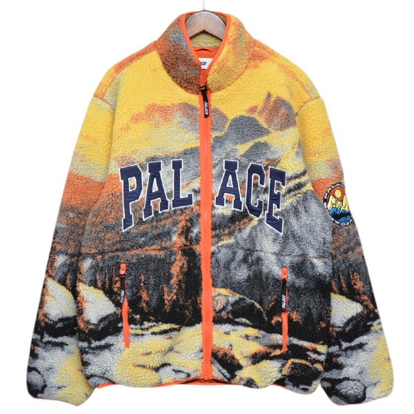 【中古】 PALACE　 2024AW　APPALACHIAN FUNNEL FLEECE PALASKA　ボアフリースジャケット　ブルゾン　150137 オレンジ×グレー サイズ：L 【070925】（パレス）