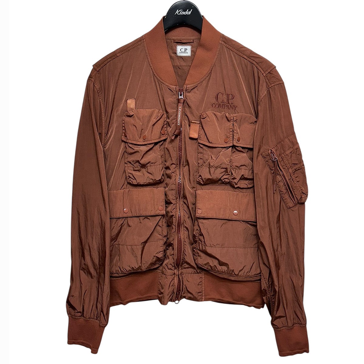 【中古】 C．P COMPANY　 25SS Chrome-R Multipocket Bomber Jacket クロムRマルチポケット・ボマージャケット 18CMOW010A005904G872 ブラウン系 サイズ：M 【070925】（シーピーカンパニー）