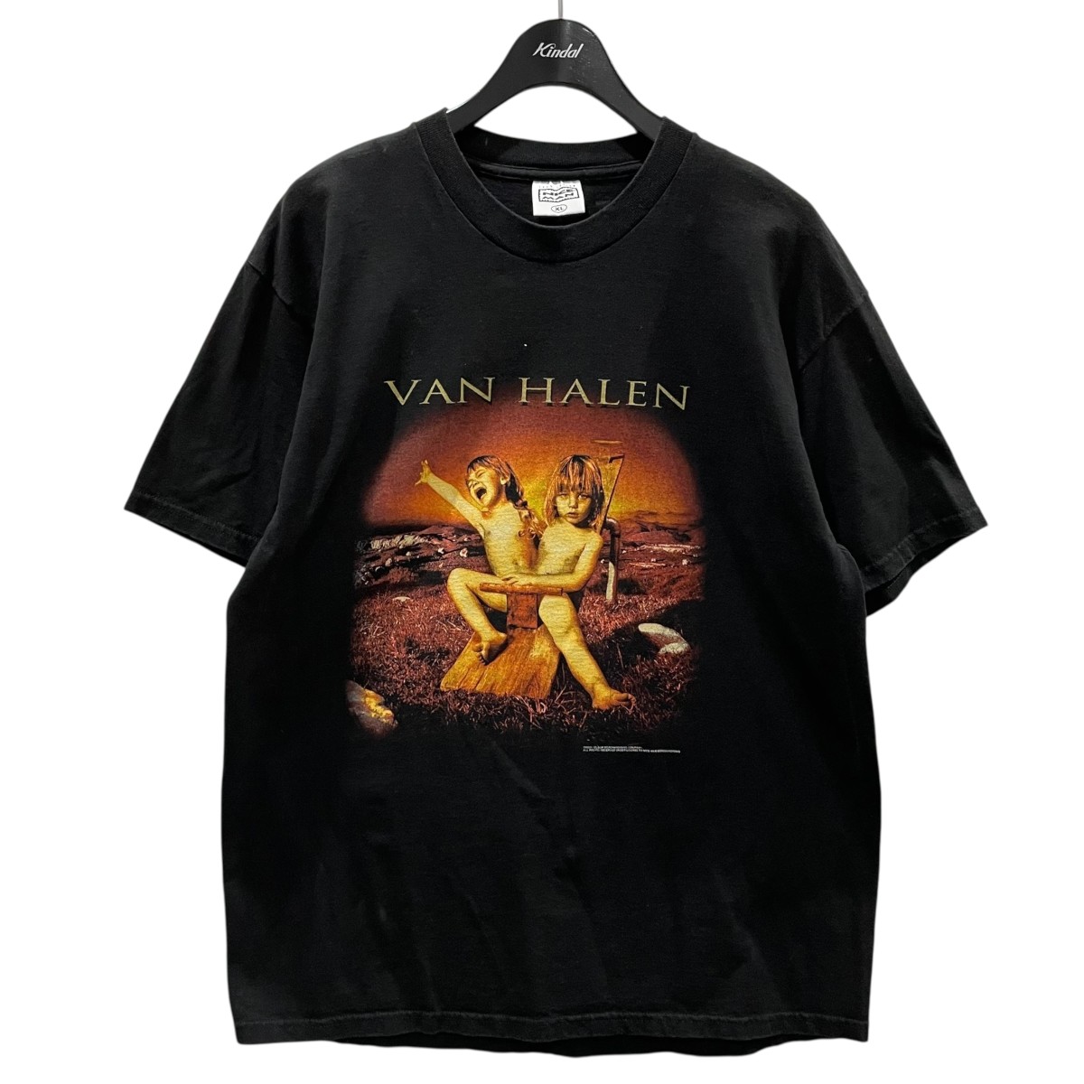【中古】NICE MAN 刷り上げるプルオーバー VAN HALEN 1995 BALANCE TOUR TEE ヴァンヘイレン 周遊旅行プルオーバー 黒いこと 大きさ：XL 【300426】（好いたらしいマン）
