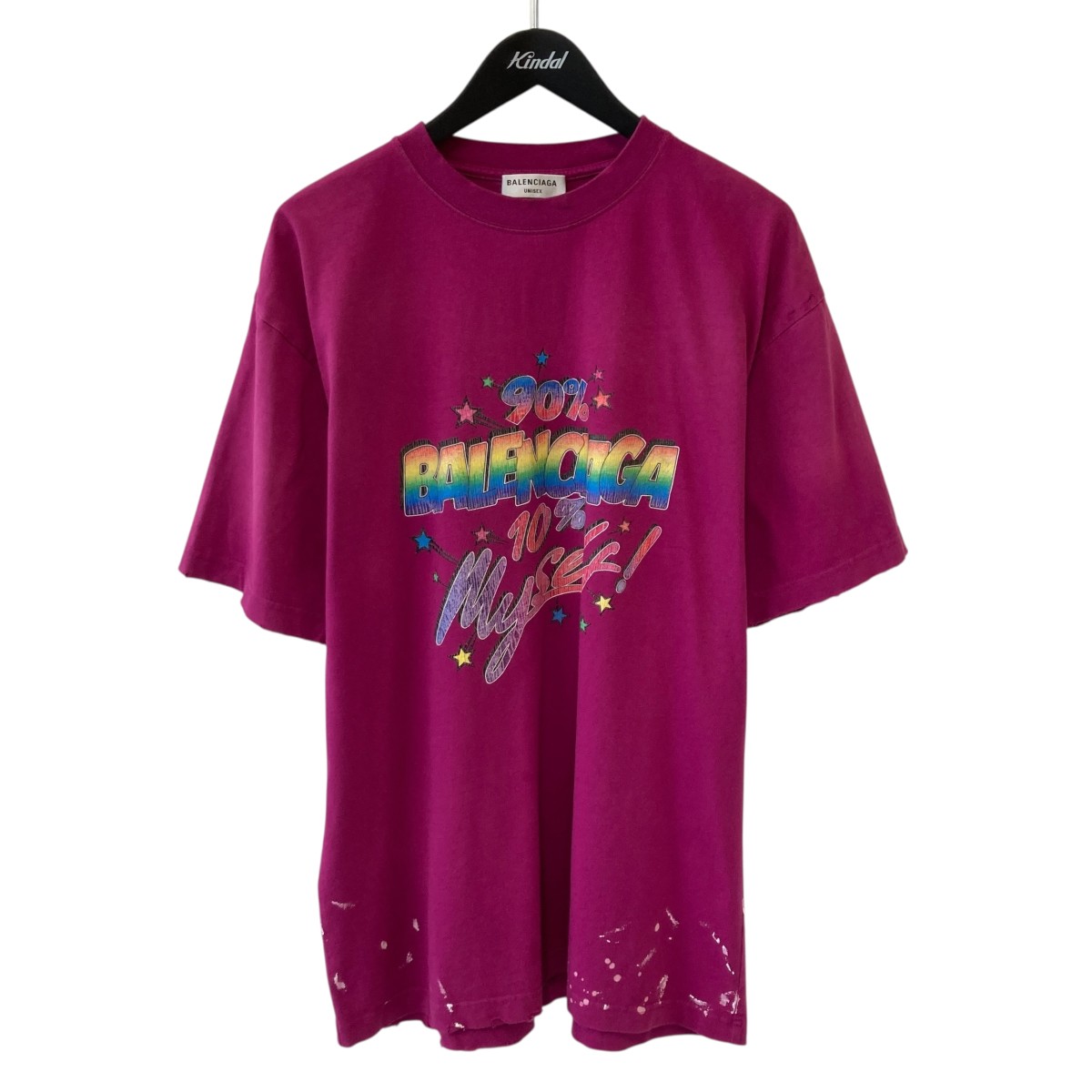【中古】\u003cBR\u003eBALENCIAGA\u003cBR\u003e半袖プルオーバー 57 2022 00443 パープル 大きさ：XS\u003cBR\u003e【必要経費思いかえす】