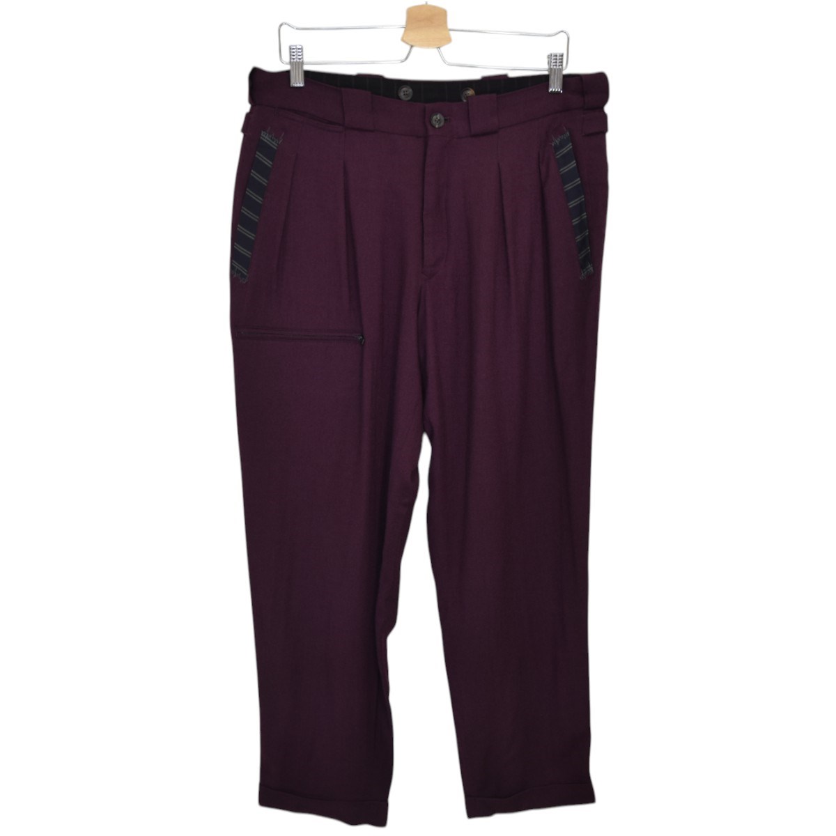 【中古】 Y’S for men　 ウールパンツ MJ-P09-821 ボルドー サイズ：2 【080925】（ワイズフォーメン）