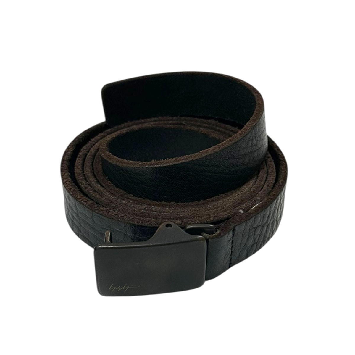 Y's YOHJI YAMAMOTO メンズ レザー ベルト yohji yamamoto - pour homme | 30mmプレーンベルト (メンズ