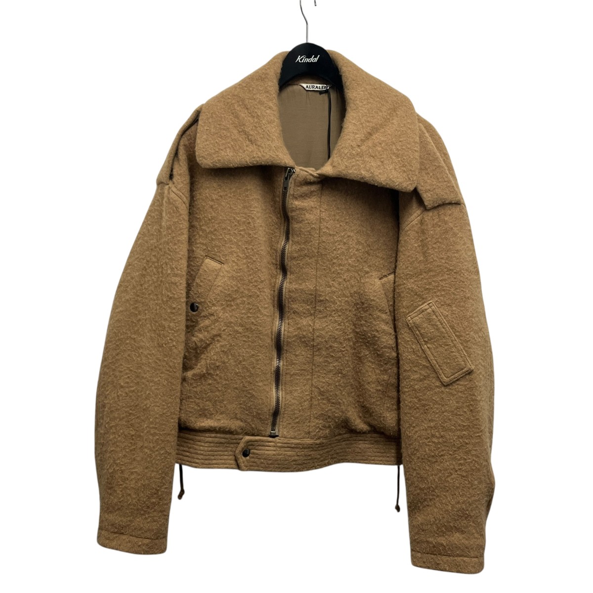 【中古】 AURALEE BABY CAMEL MELTON BLOUSON ジャケット A22AB01CS キャメル サイズ:4 【080925】(オーラリー)