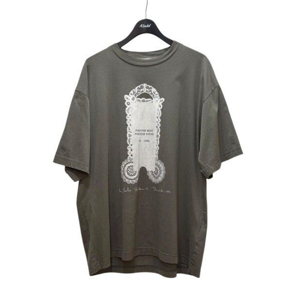 【中古】 ACNE STUDIOS　 グラフィックT グレー×カーキ サイズ：S 【090925】（アクネストゥディオズ）
