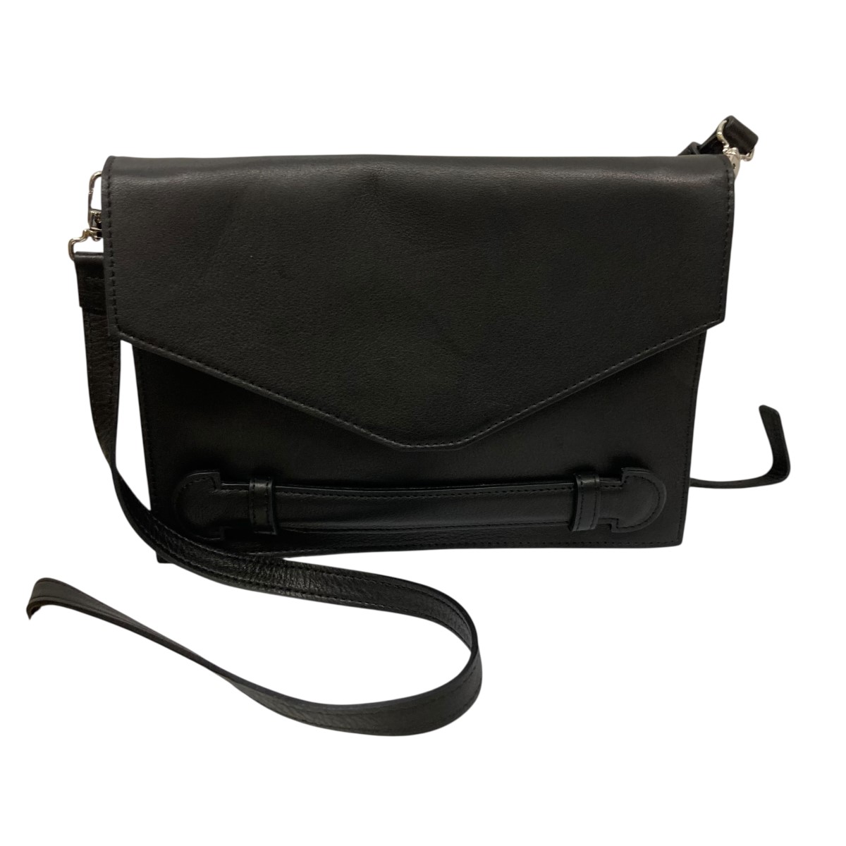 【中古】CTHY×Rich I PREMIUM HIGH-END LEATHER SHOULDER CLUTCH by Annonay なめし革ショルダーバッグ Rich 1-05-CB-03 黒いこと 大きさ：ONE SIZE 【100925】（シティ×リッチアイ）
