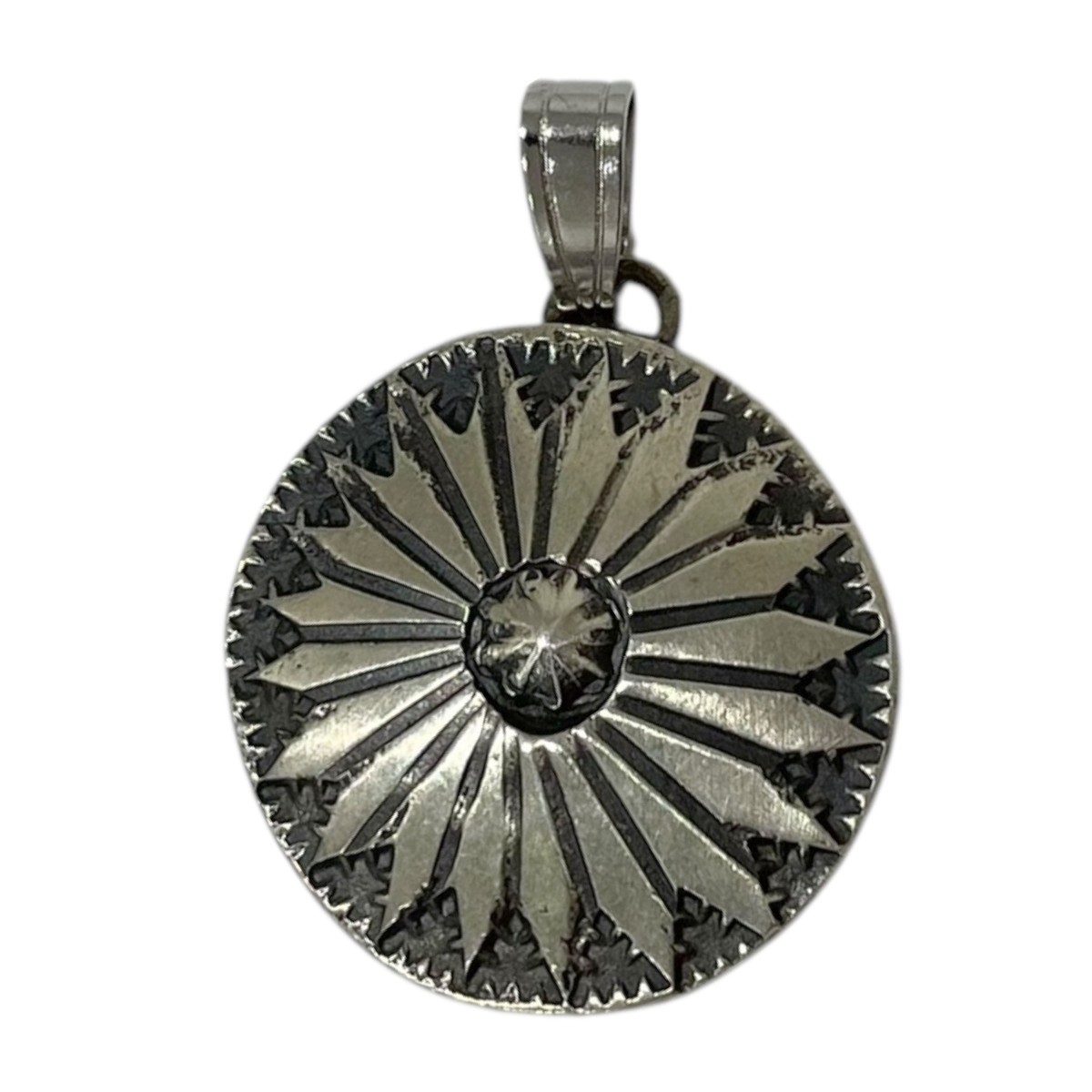 【中古】 INDIAN JEWELRY ペンダントトップ Vintageaporo concho stamped necklace w c．1940 シルバー 【価格見直し】
