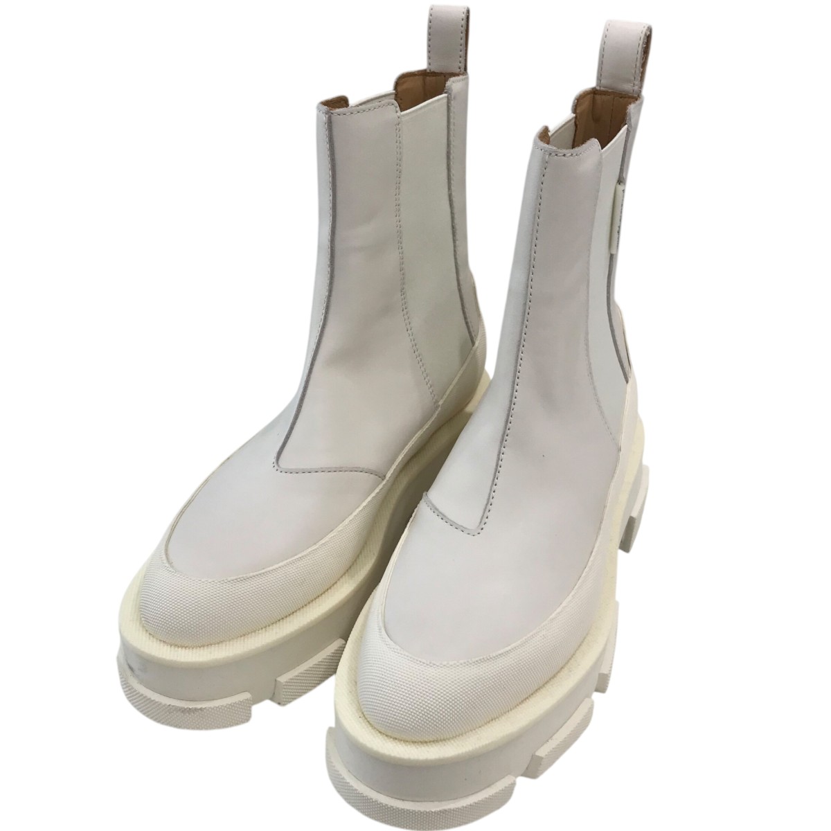 【中古】both「GAO PLATFORM Chelsea」 サイドゴアチェルシーブーツ GPH119 W81CO ホワイト サイズ：38(24CM)【価格見直し】｜ブランド古着のカインドオル 12,045円