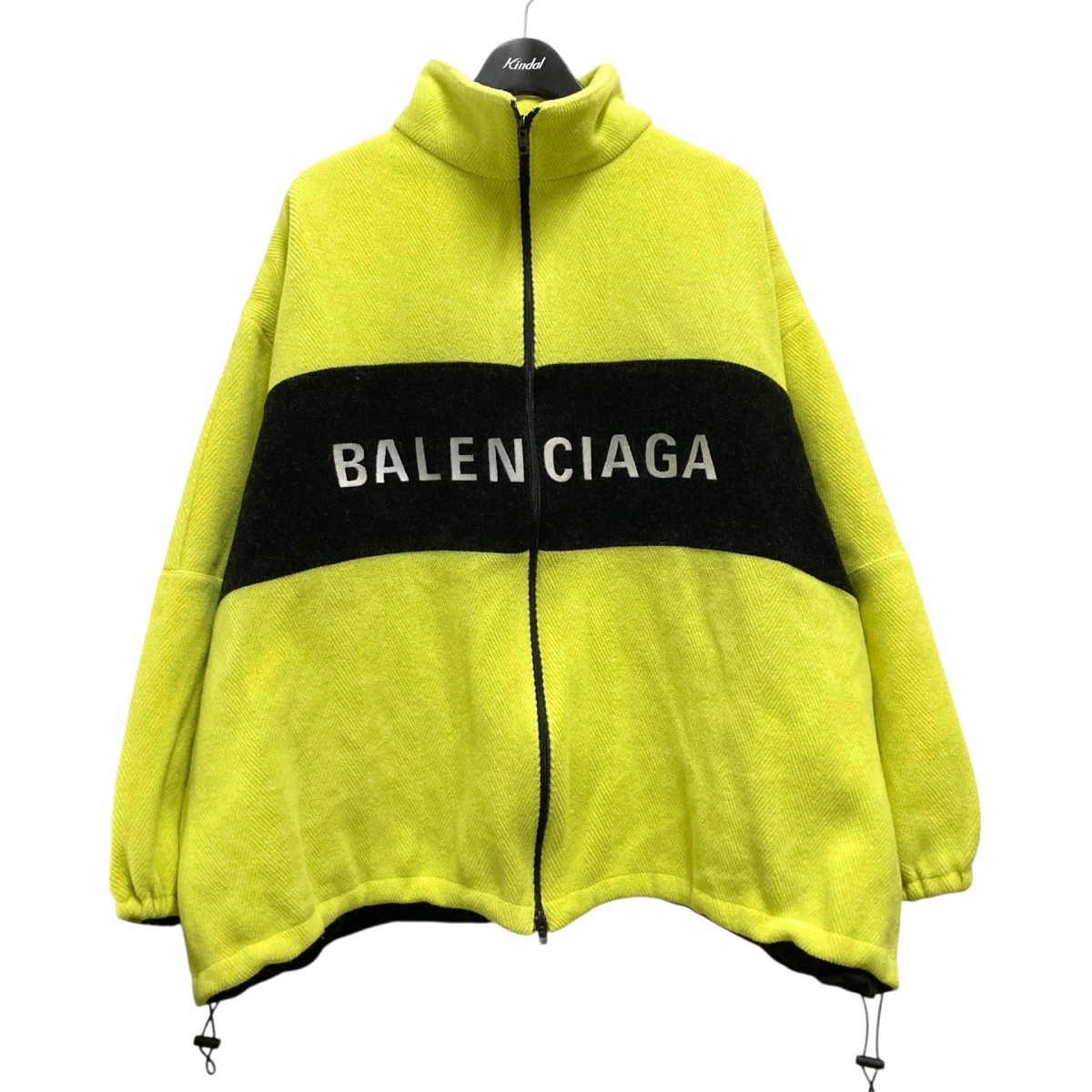 【中古】\u003cBR\u003eBALENCIAGA\u003cBR\u003eロゴデザインフリースブルゾン 571439 TGU08 黄色×黒いこと 大きさ：44\u003cBR\u003e【通貨価値思いなおす】