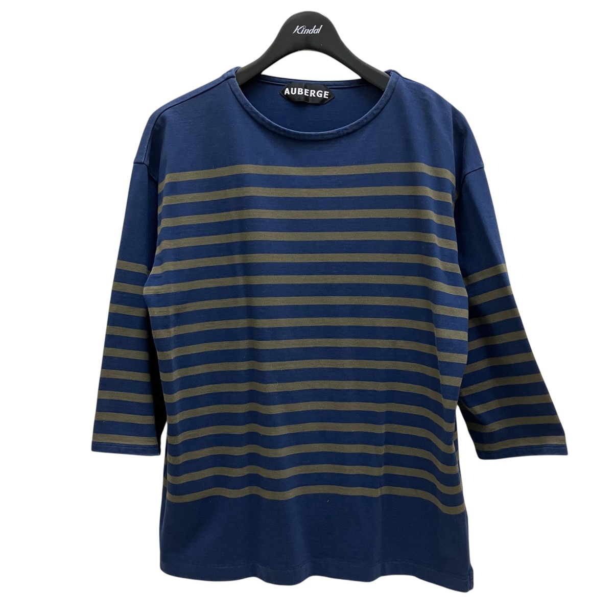 オーベルジュ AUBERGE ボーダーTシャツ ホワイト×ネイビー サイズ：42