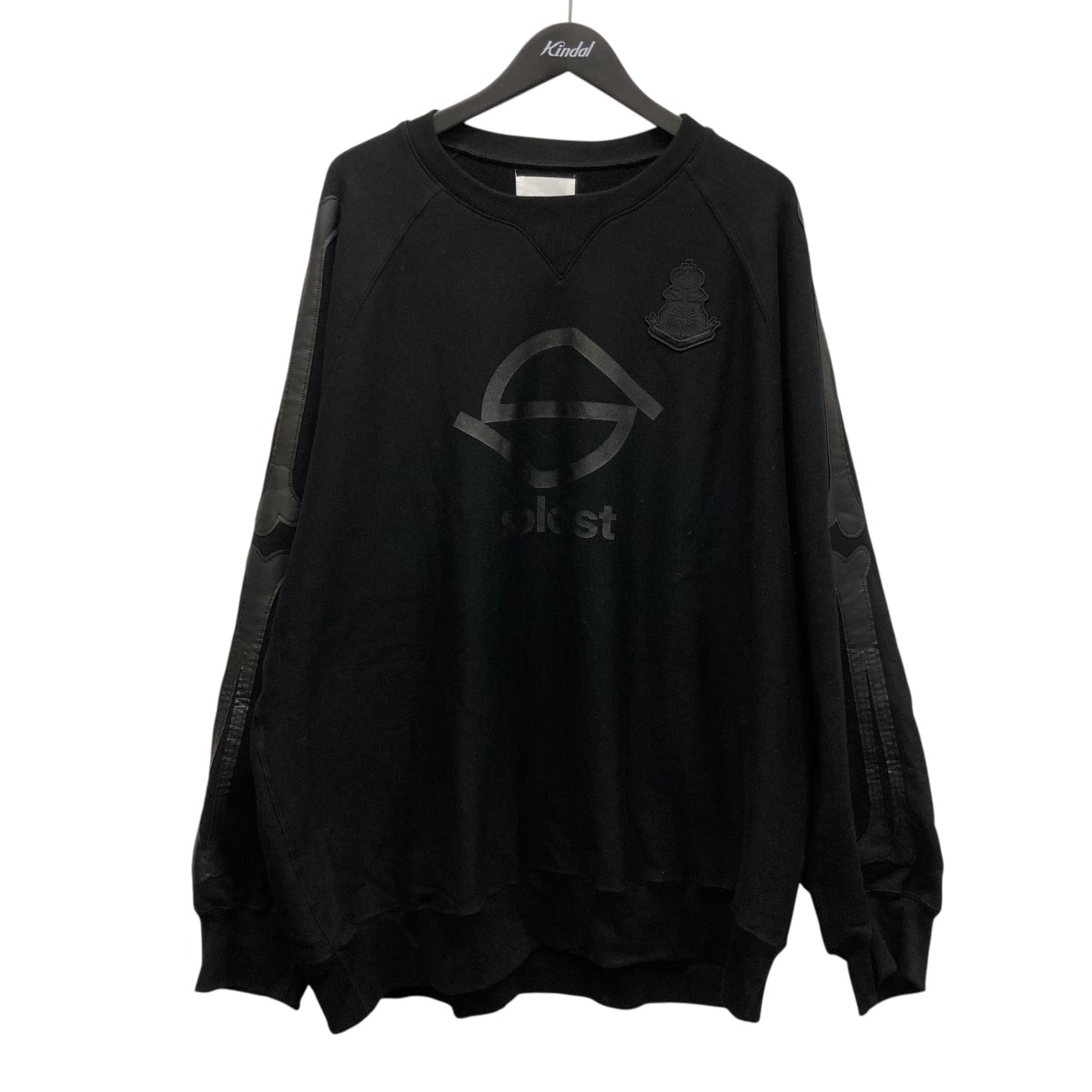 【中古】TAKAHIROMIYASHITA TheSoloIst．24SS バックガゼットスリーブクルーネックスウェットシャツ 0003bss24 ブラック サイズ：44【価格見直し】｜ブランド古着のカインドオル