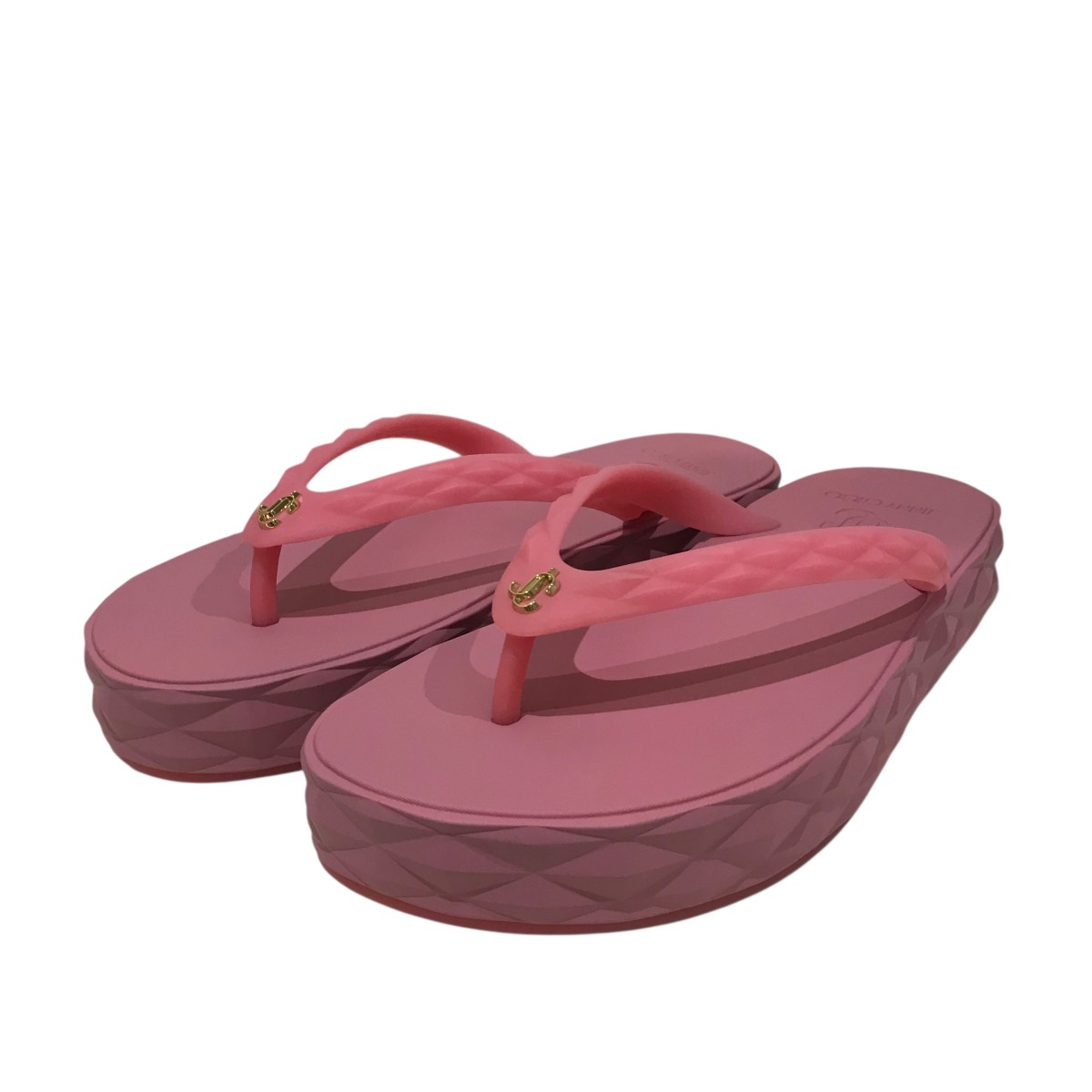 【中古】 JIMMY CHOO 【DIAMONDO FLIP FLOP】 トングサンダル J00015254539 ピンク サイズ:39 【価格見直し】